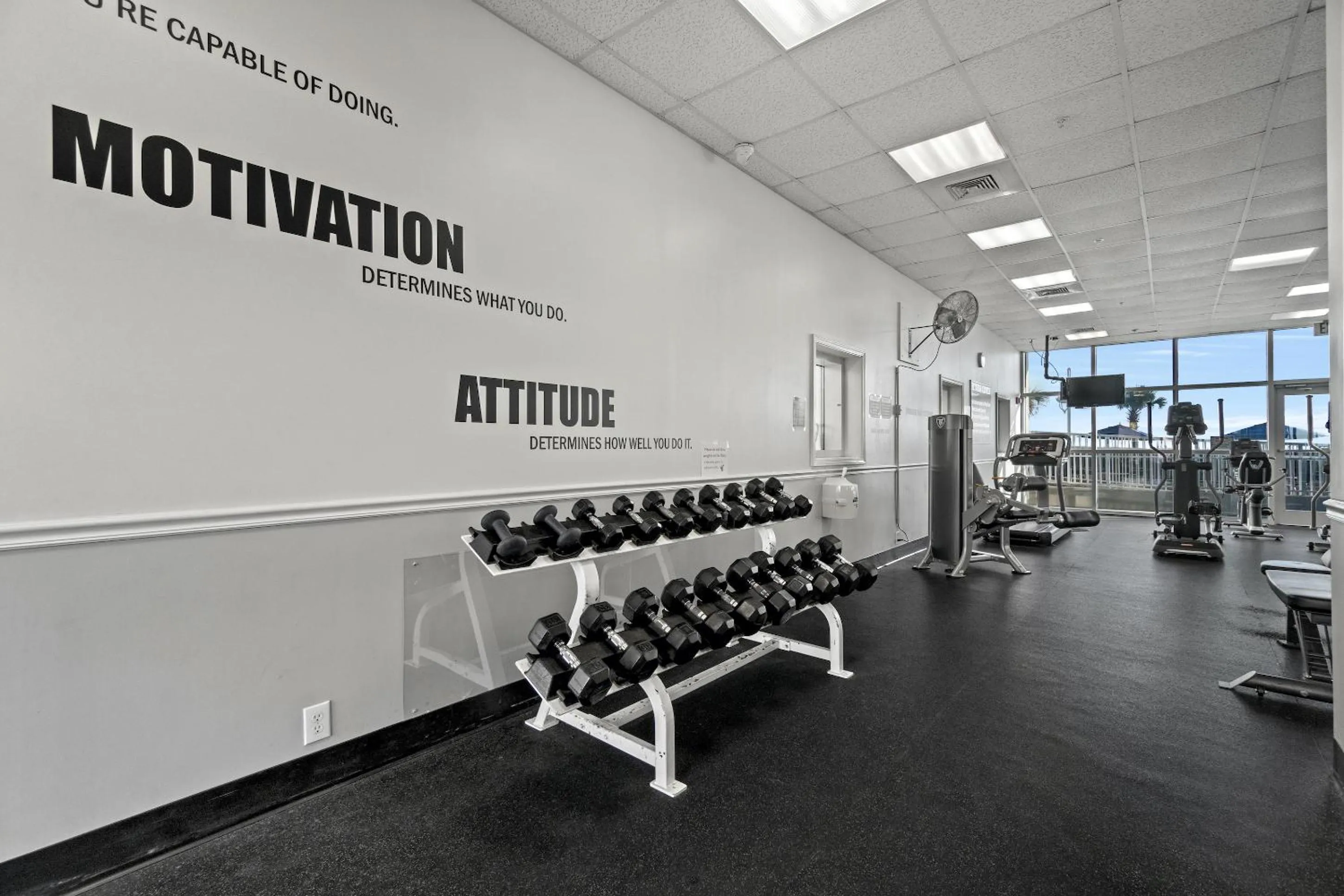 Fitness centre/facilities in Majestic Sun Beach Resort by Panhandle Getaways