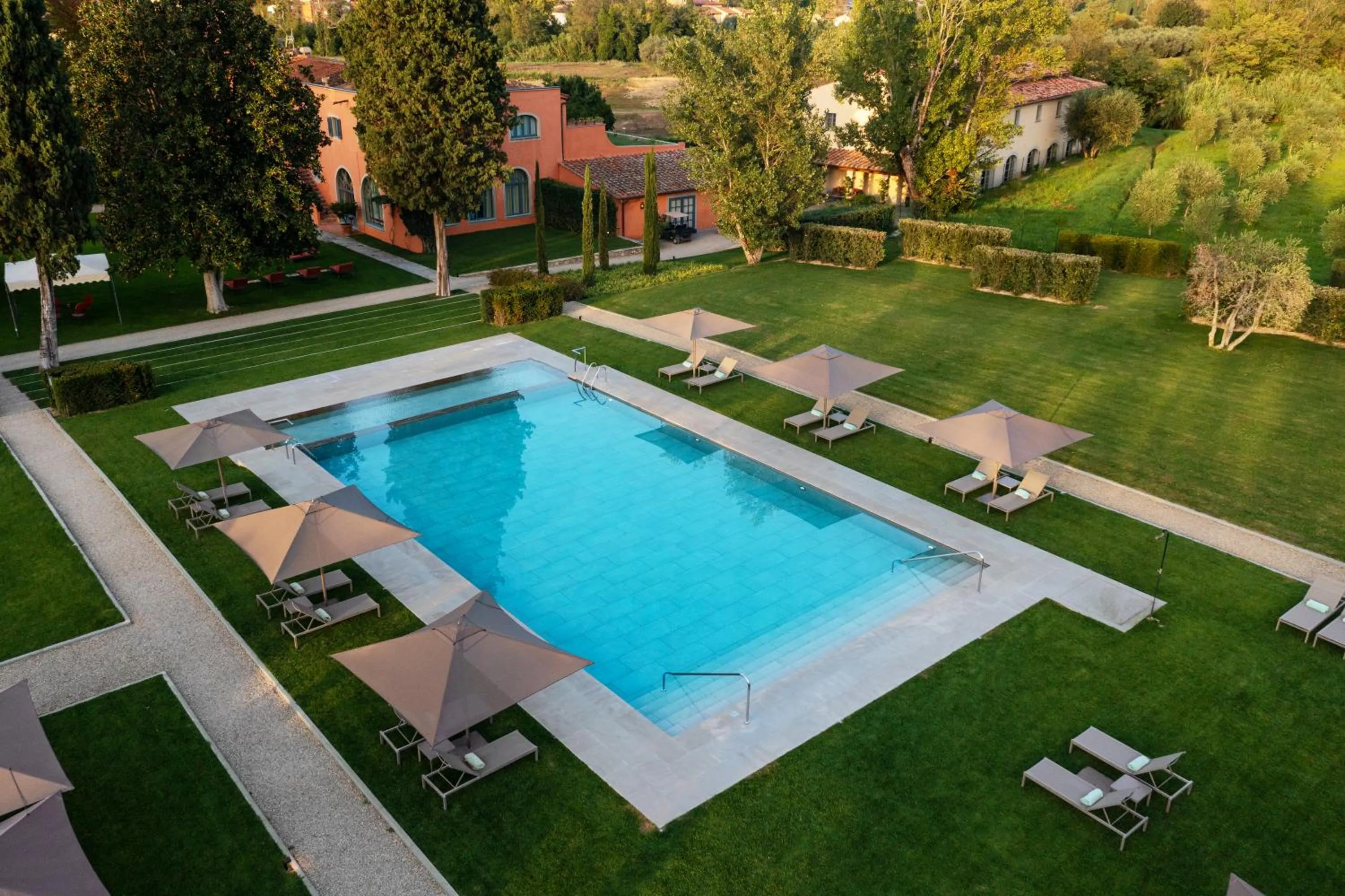 Pool view in Villa La Massa