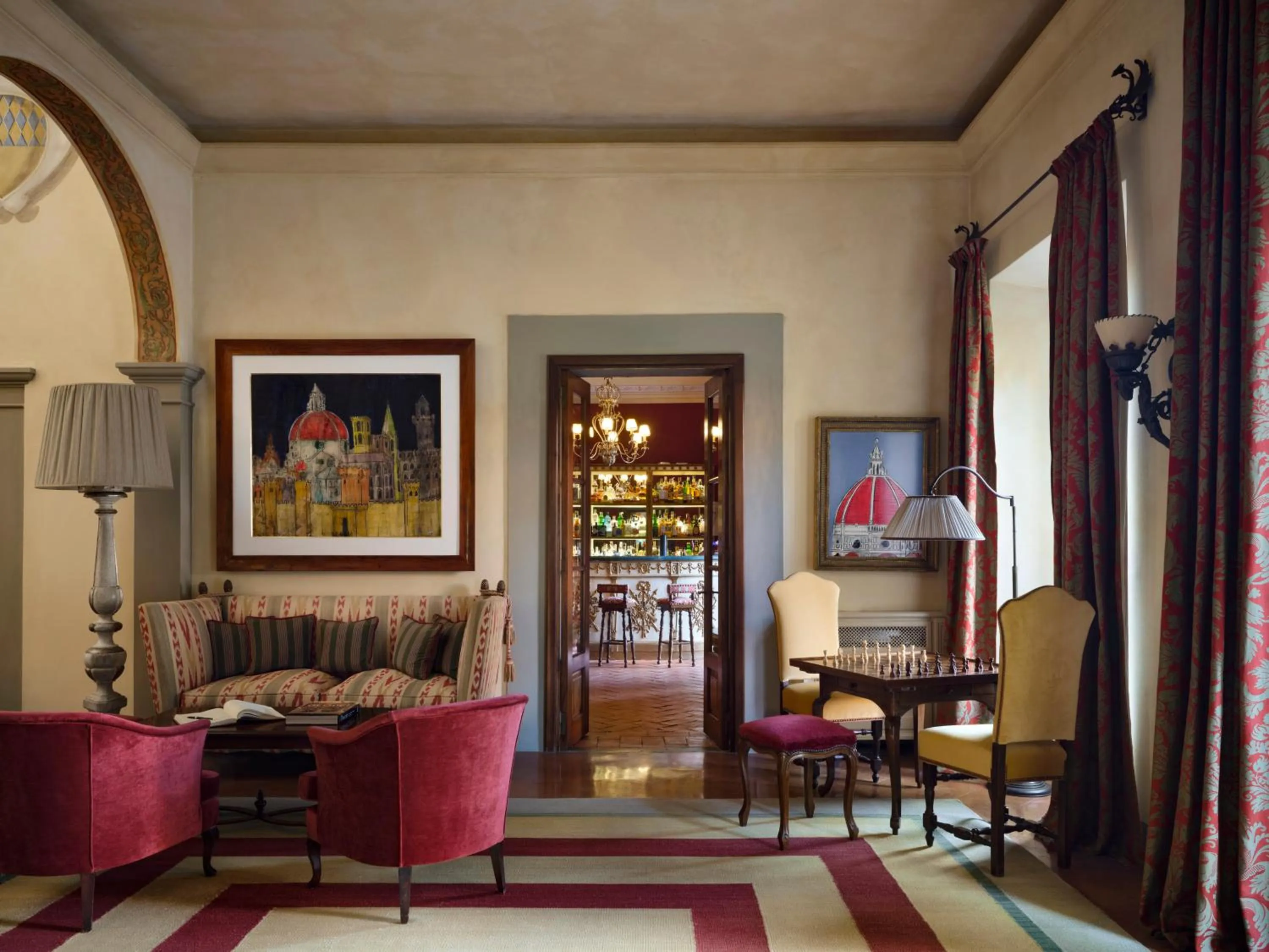 Lobby or reception in Villa La Massa