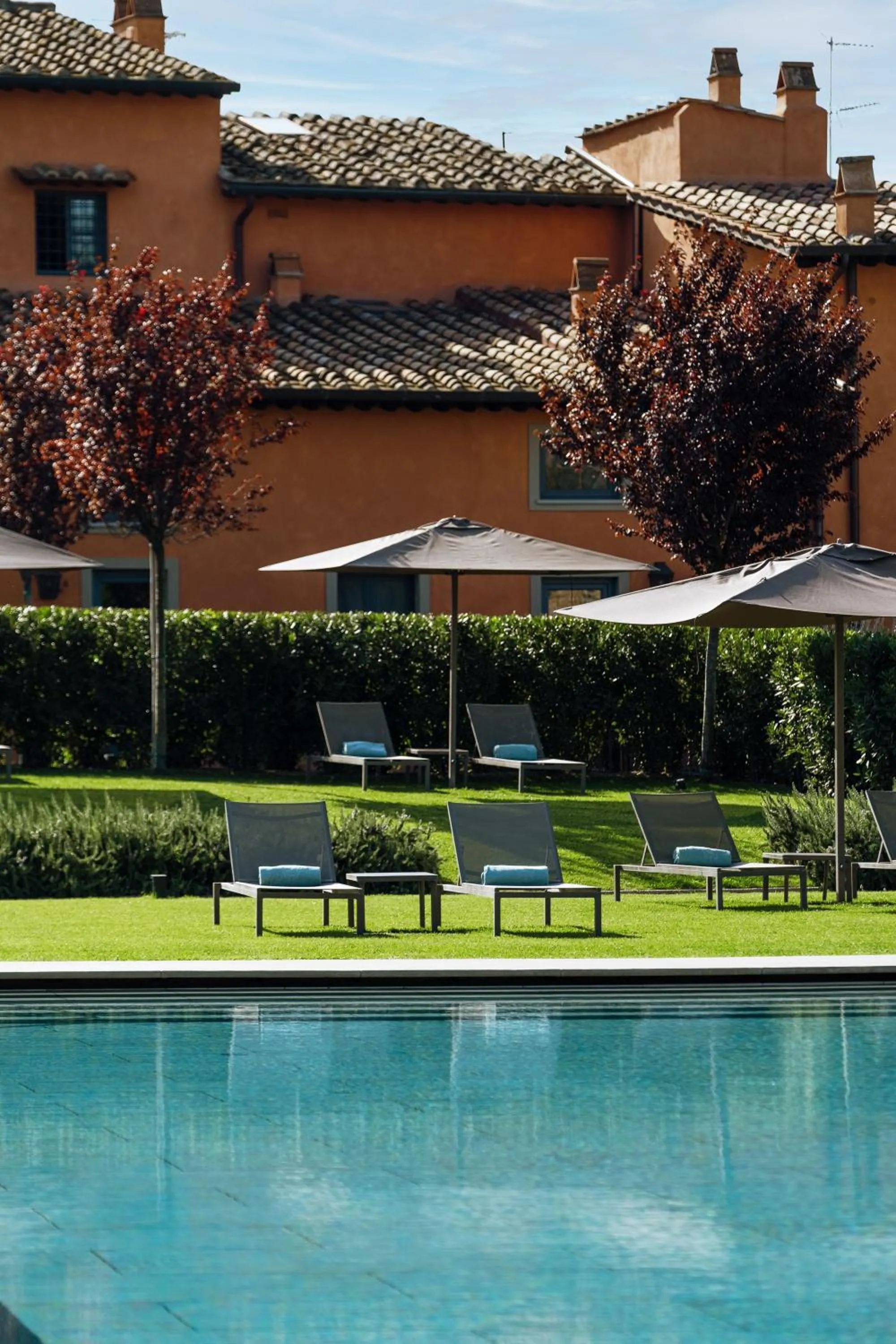 Pool view in Villa La Massa