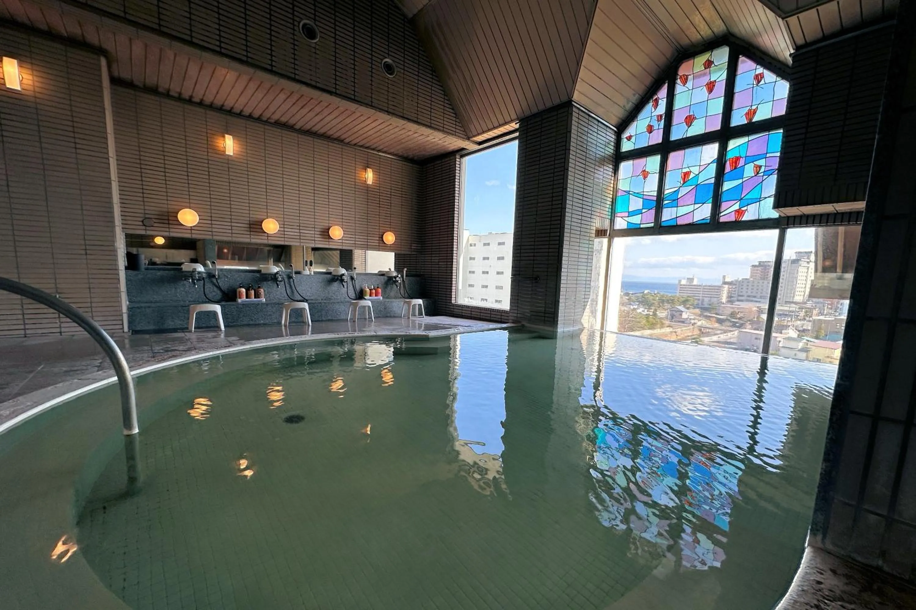 Hot Spring Bath in Hanabishi Hotel