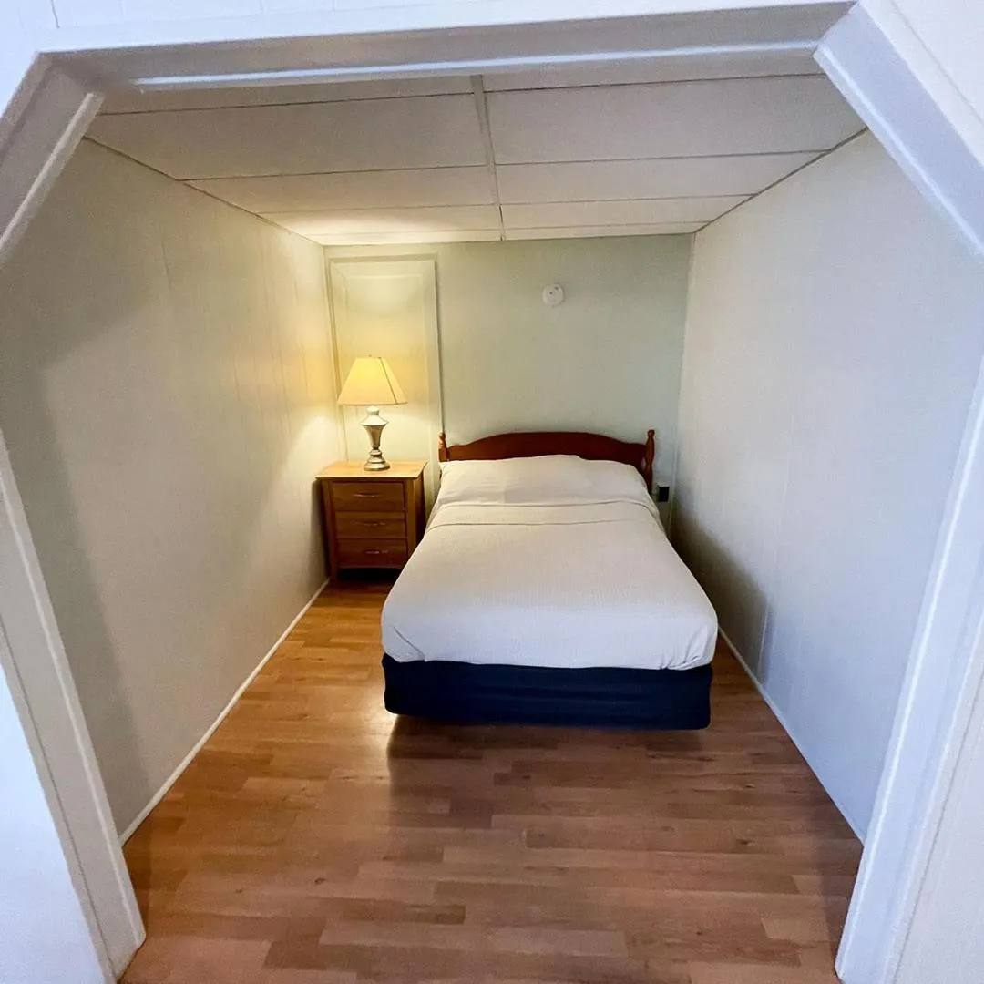 Bed in Baseball Town Motel