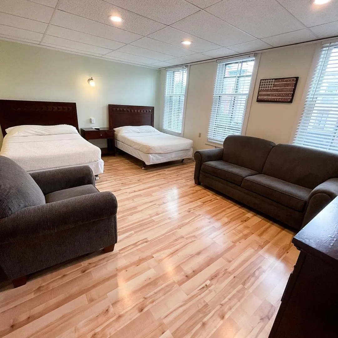 Bed in Baseball Town Motel