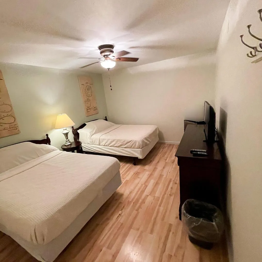 Bed in Baseball Town Motel