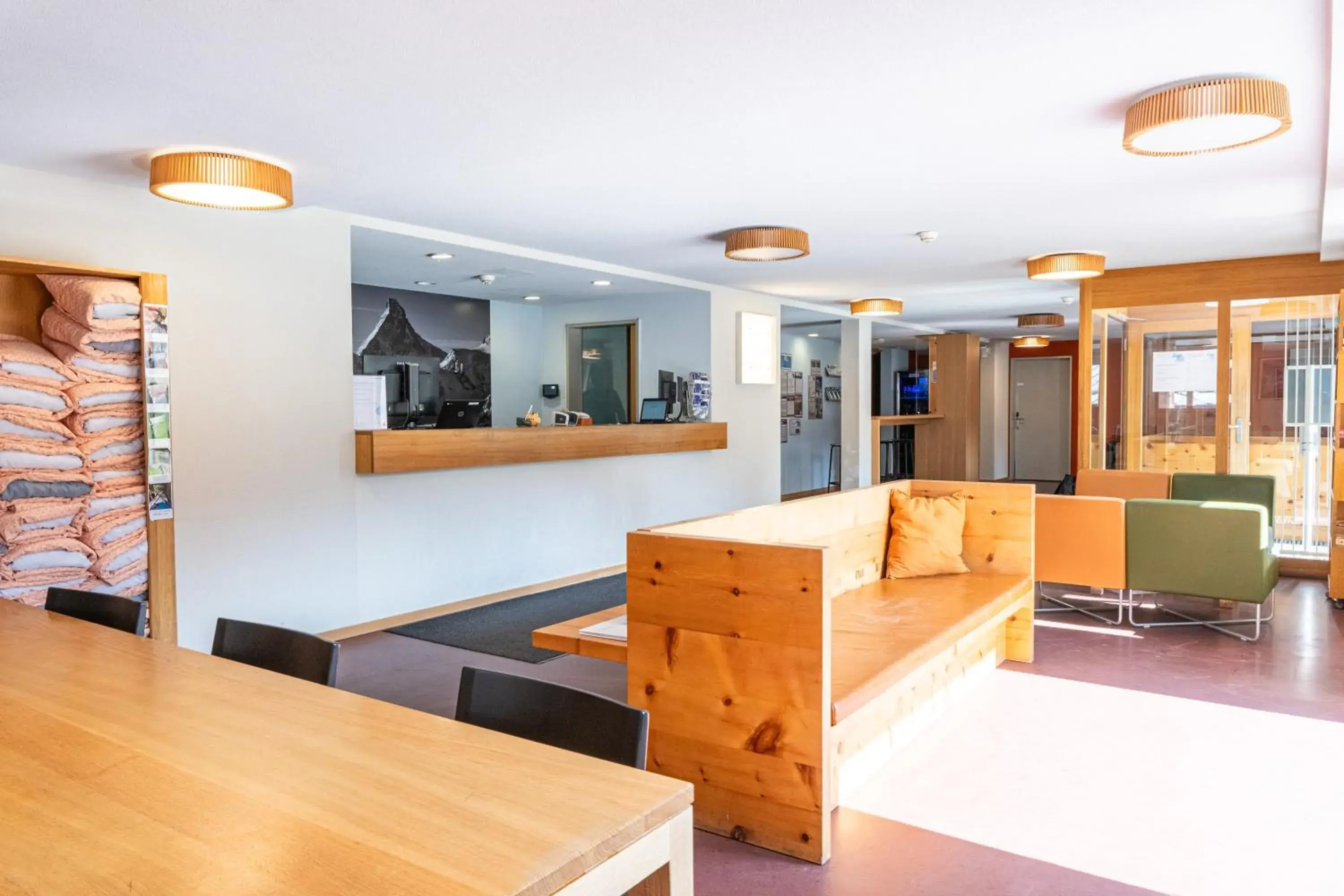 Lobby or reception in Zermatt Youth Hostel Lobby or reception in Zermatt Youth Hostel