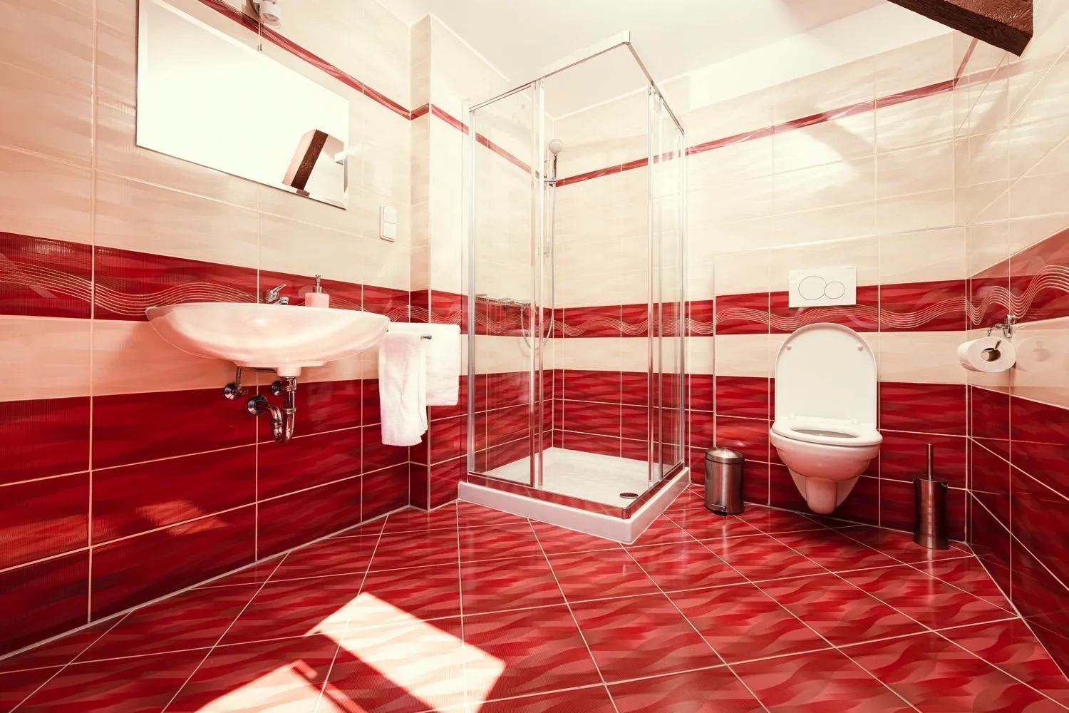Shower in Ostende Chocerady - ubytování u řeky