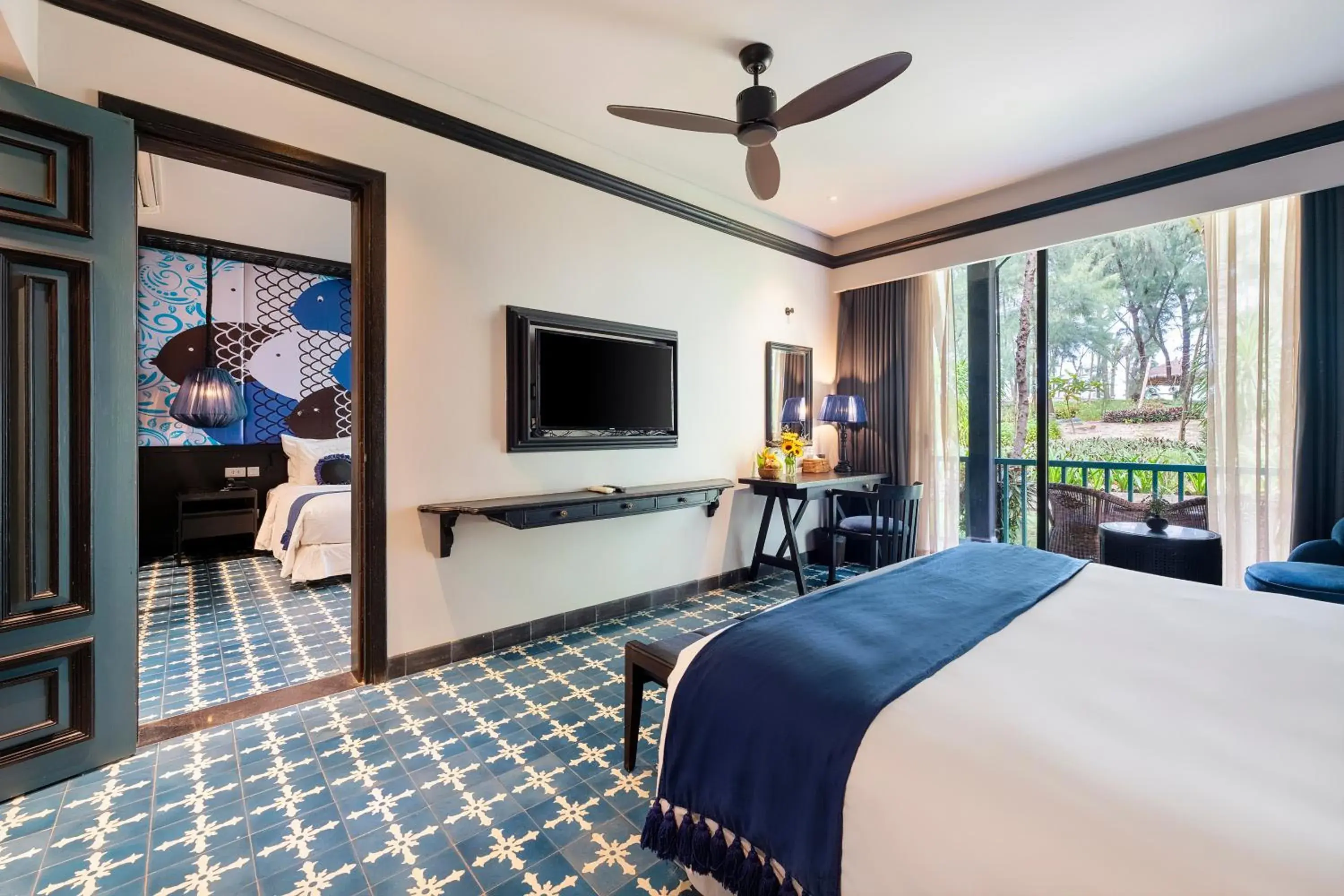 Garden view, Bed in Sol An Bang Beach Resort & Spa Garden view, Bed in Sol An Bang Beach Resort & Spa