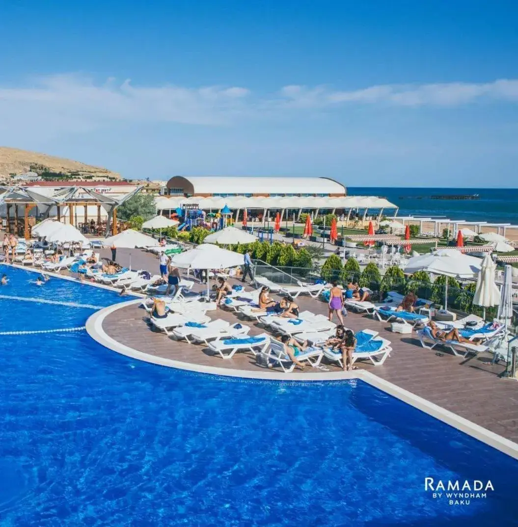 Pool view in Ramada by Wyndham Baku Pool view in Ramada by Wyndham Baku