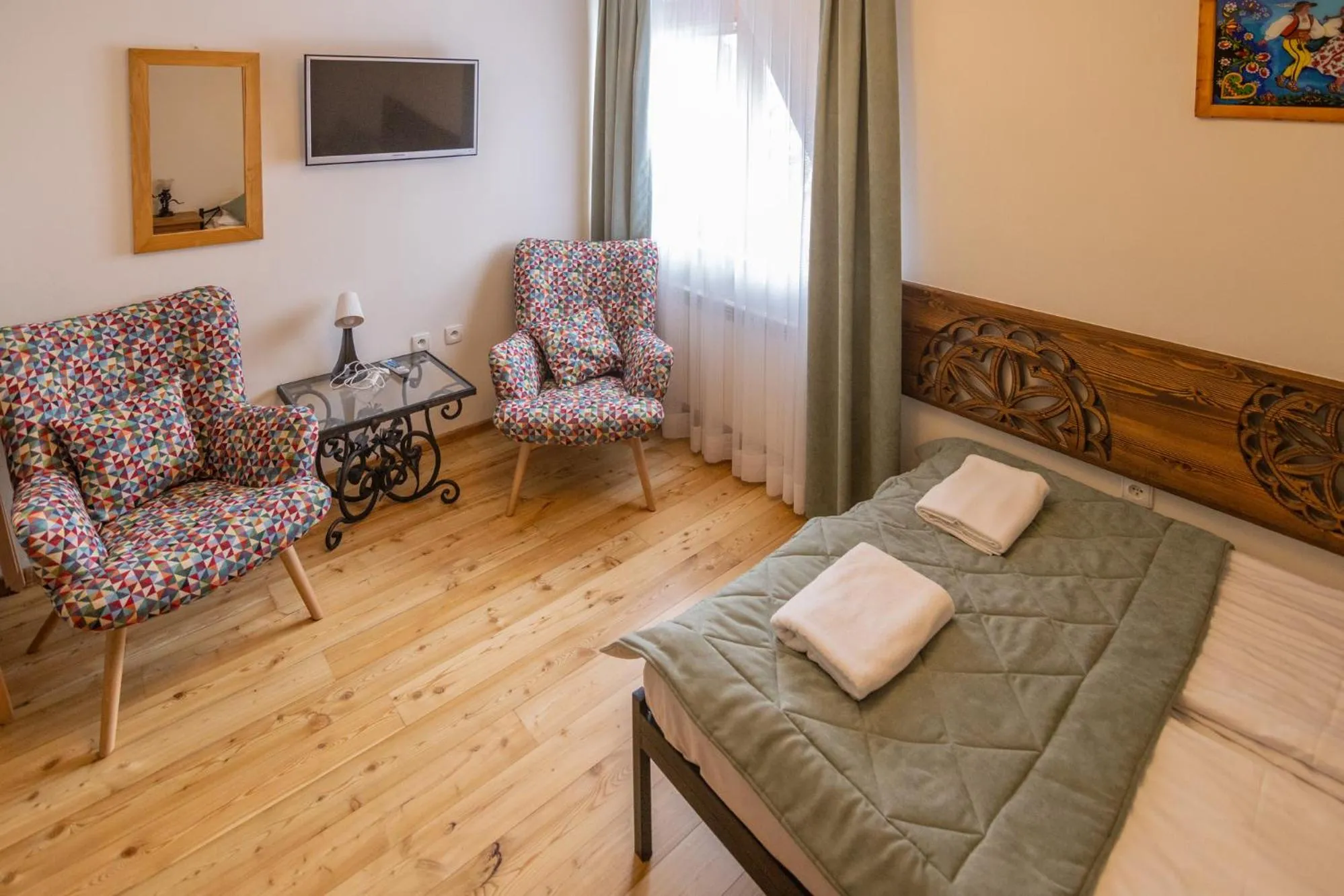 Seating area, Bed in Moje Tatry Gluten Free