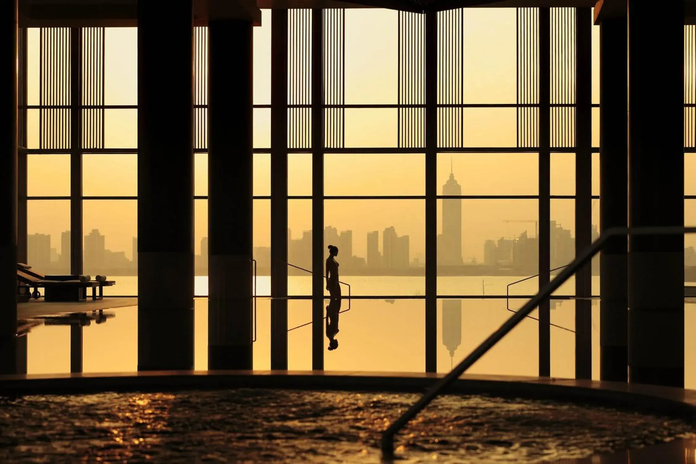 Swimming pool in InterContinental Suzhou Hotel by IHG Swimming pool in InterContinental Suzhou Hotel by IHG