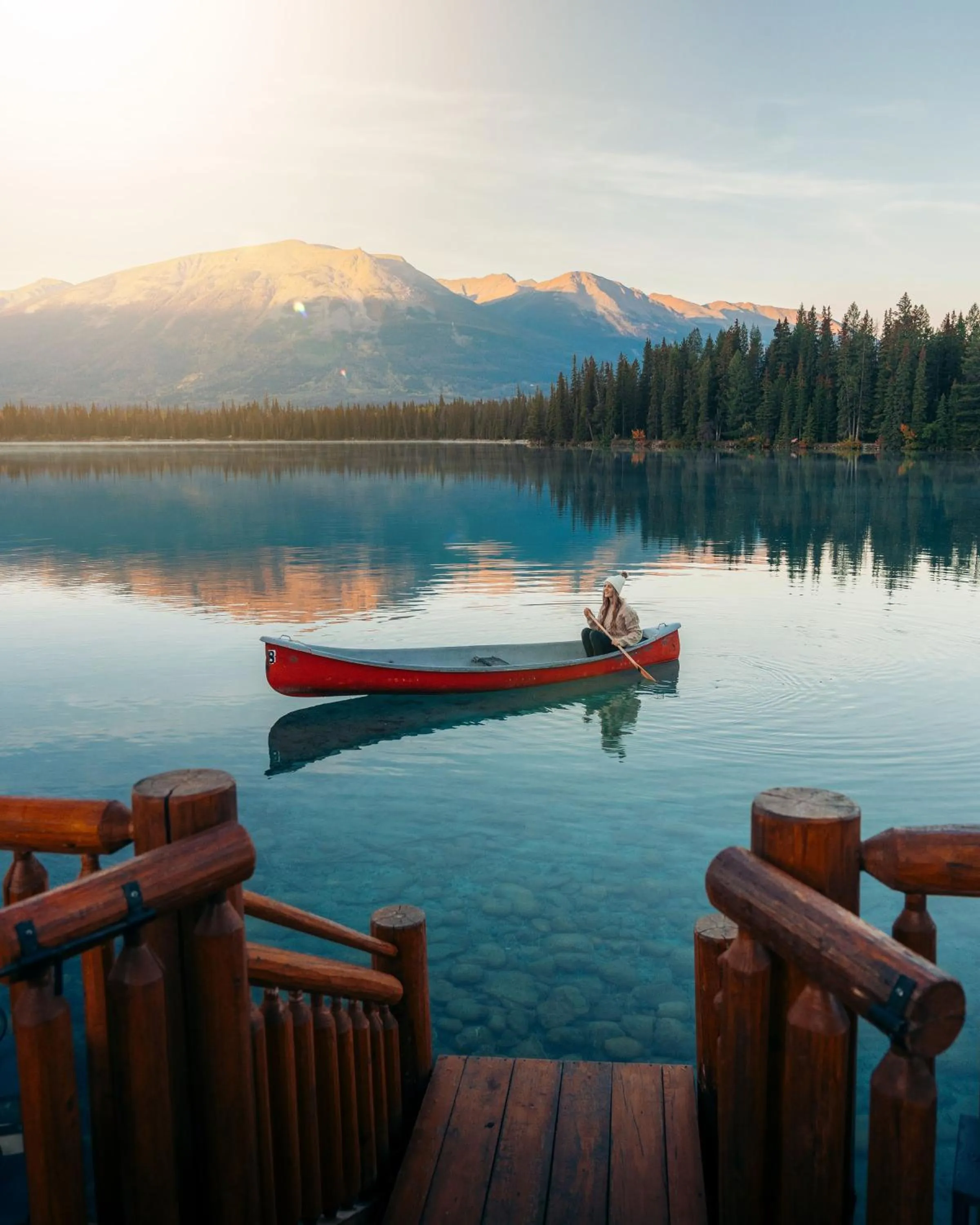 Canoeing in Fairmont Jasper Park Lodge
