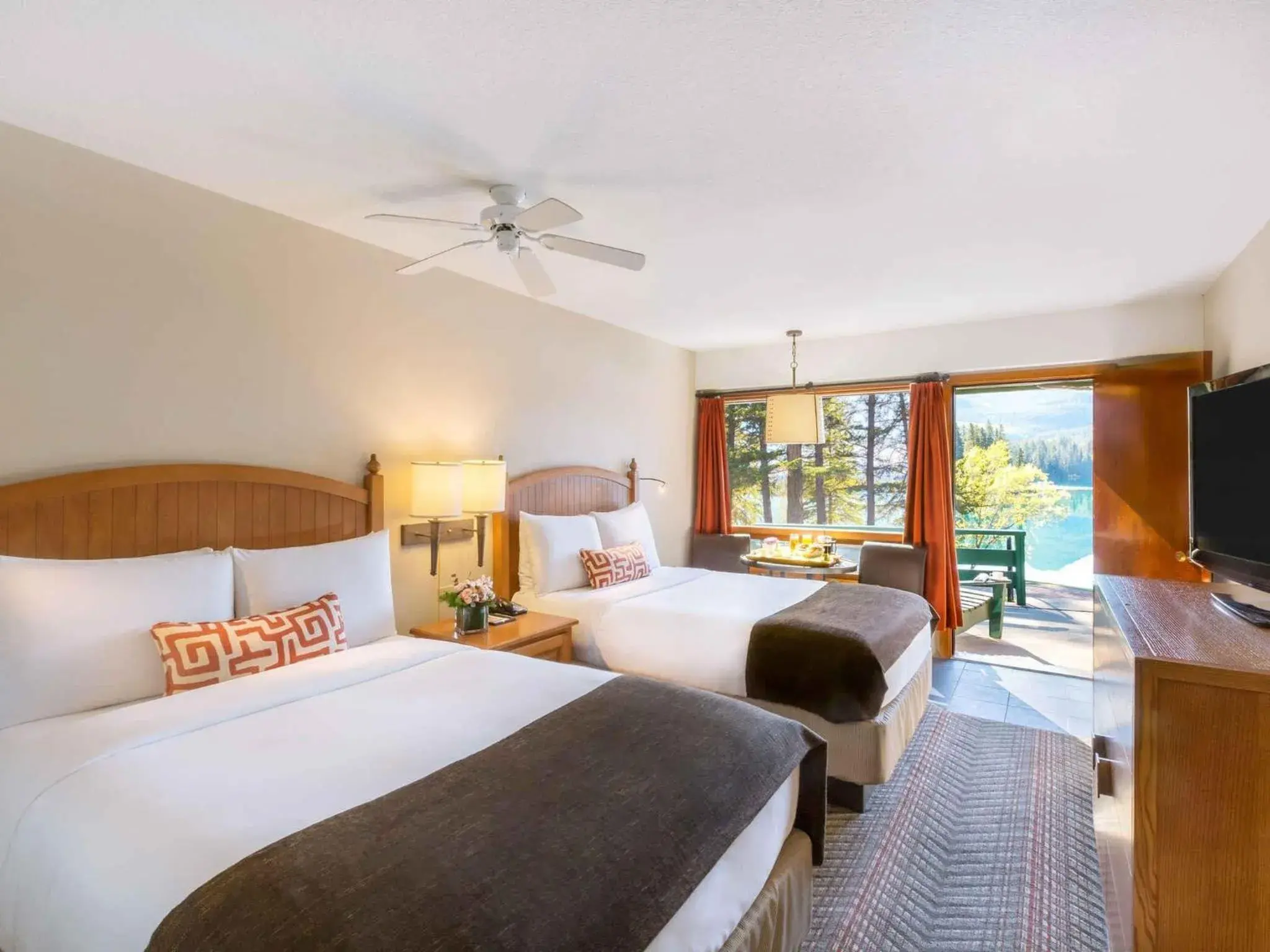 Bedroom, Bed in Fairmont Jasper Park Lodge Bedroom, Bed in Fairmont Jasper Park Lodge