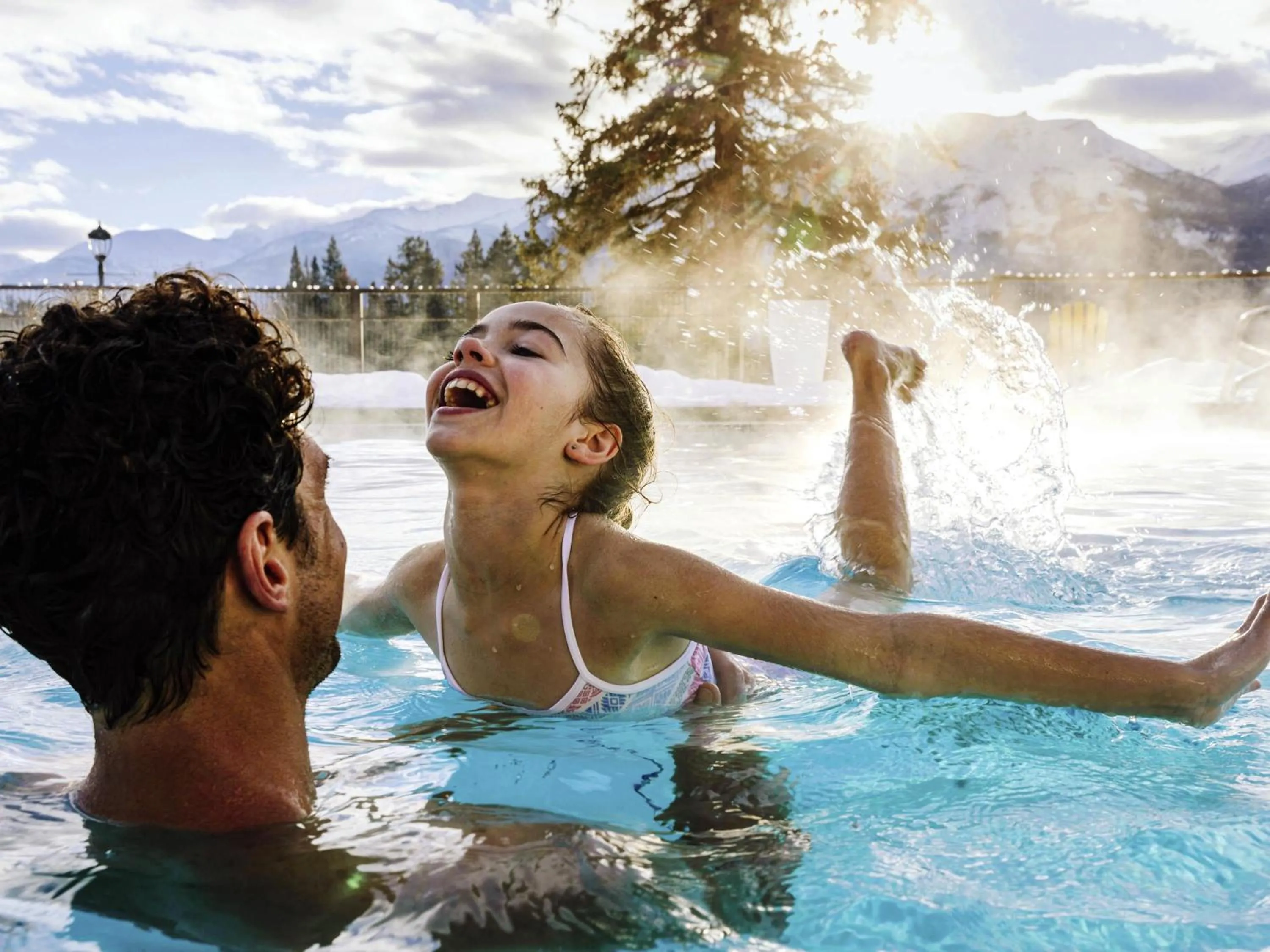 Pool view in Fairmont Jasper Park Lodge