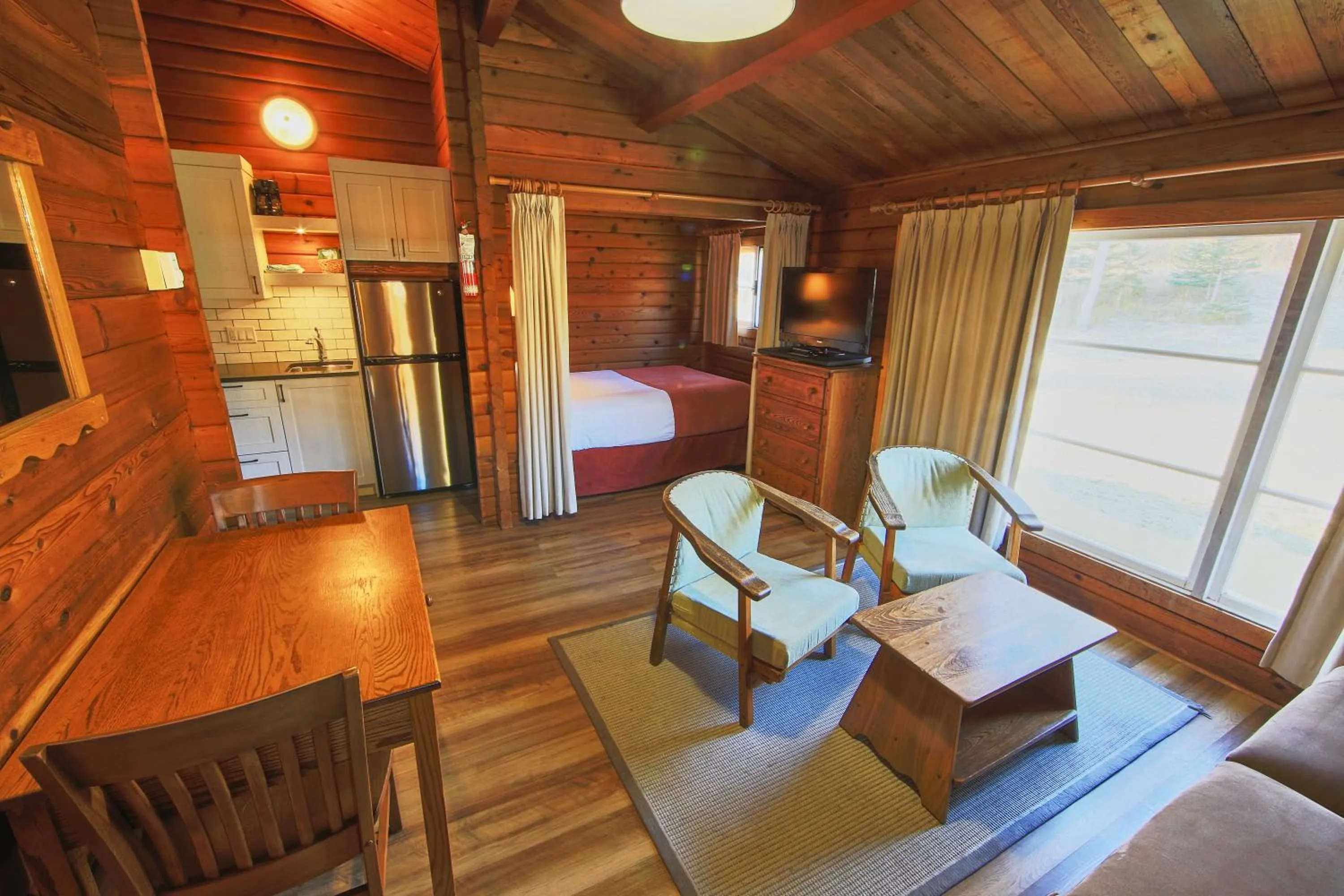 Living room in Jasper House Bungalows