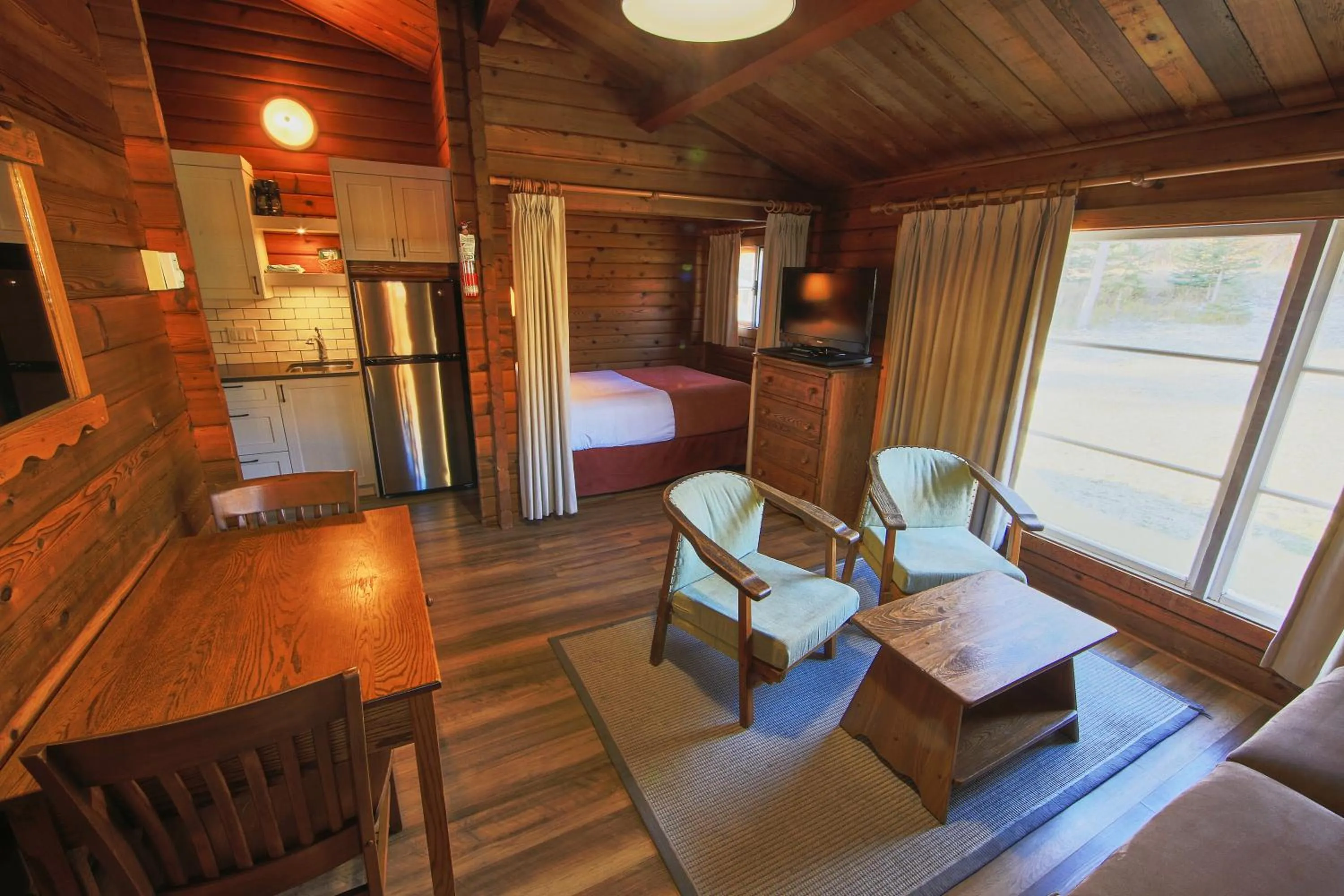 Living room in Jasper House Bungalows