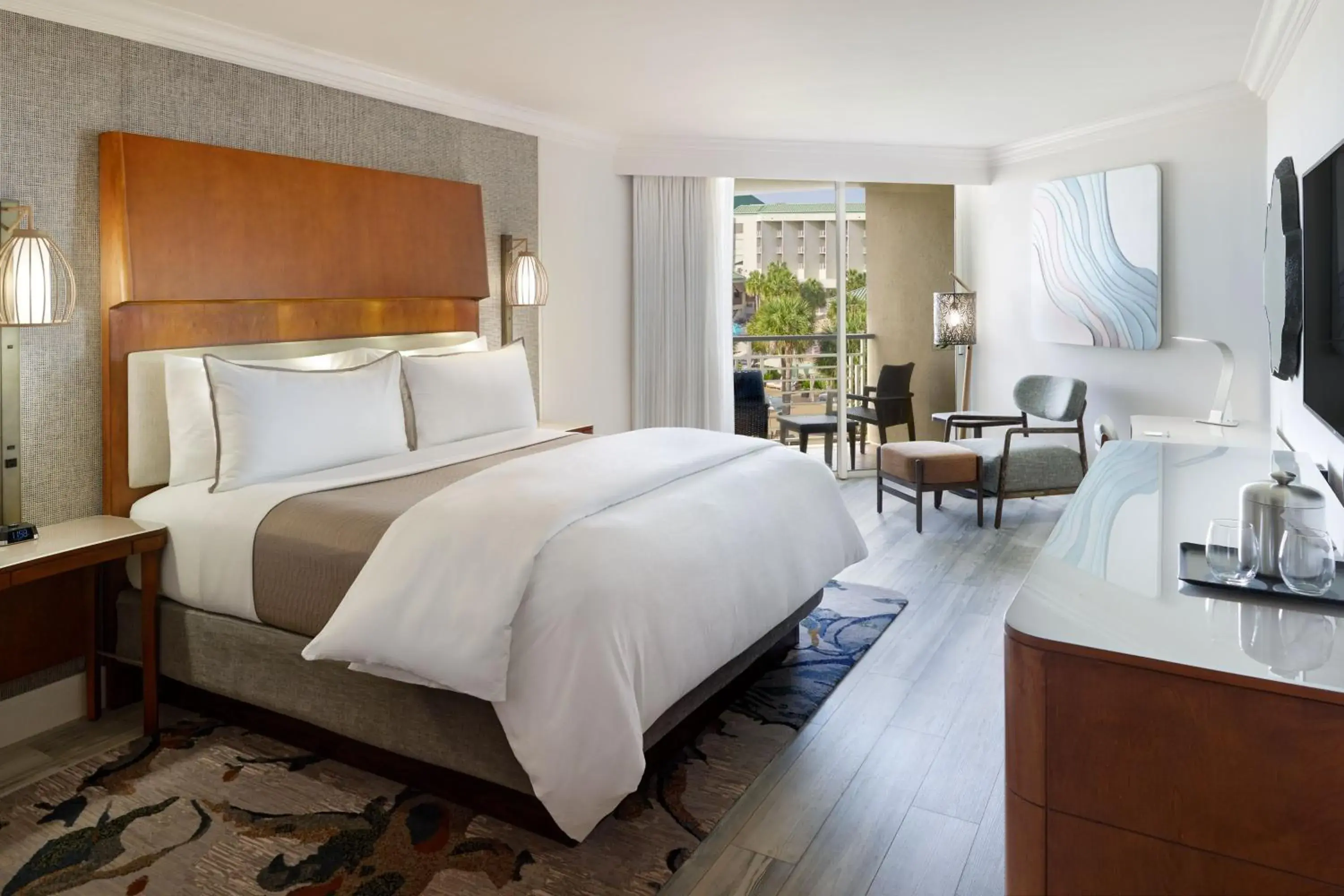 King Room with Resort View and Balcony - Mobility/Hearing Accessible with Tub in The Westin Hilton Head Island Resort & Spa King Room with Resort View and Balcony - Mobility/Hearing Accessible with Tub in The Westin Hilton Head Island Resort & Spa