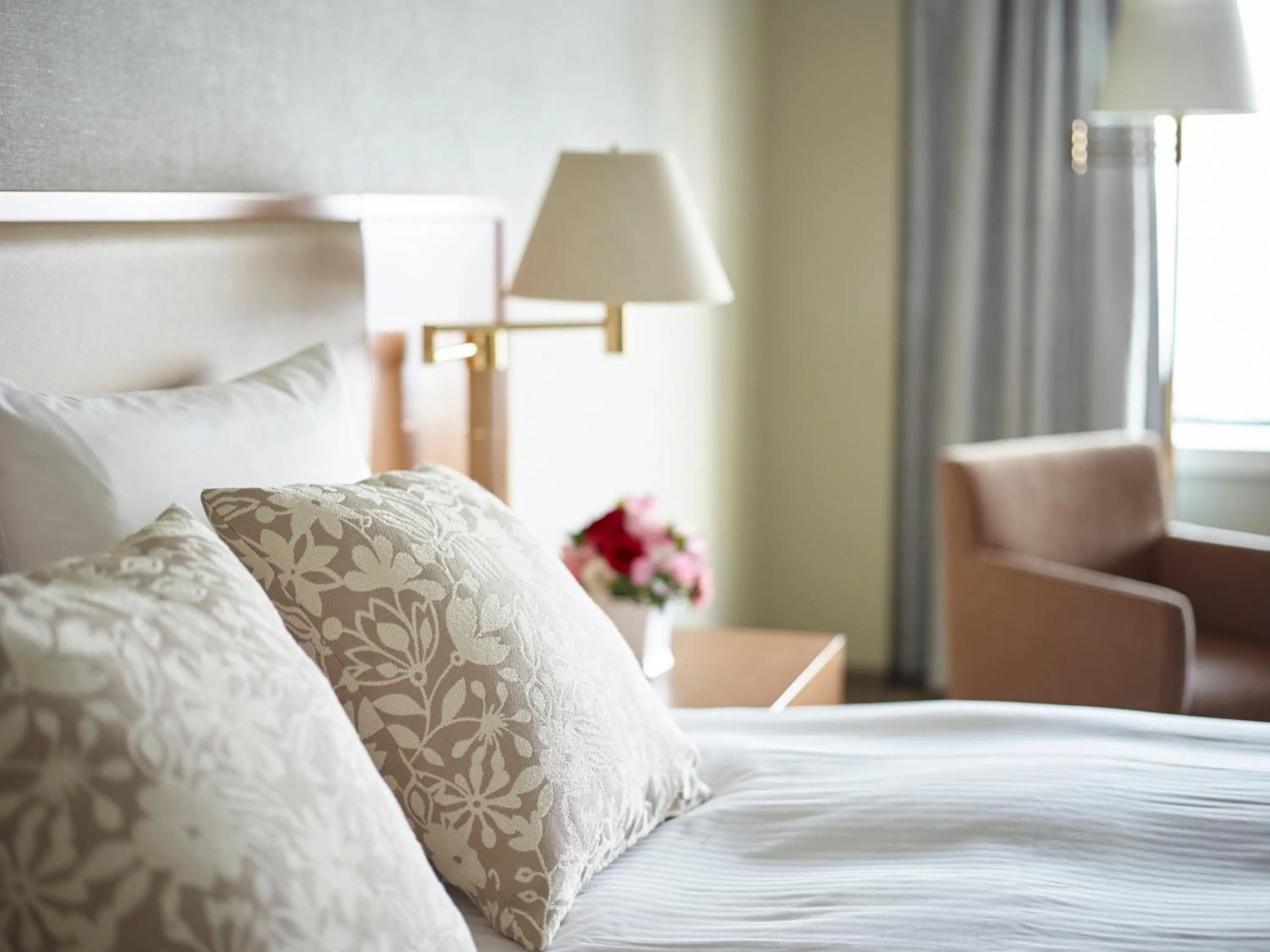 Decorative detail, Bed in Hotel Okura Kobe