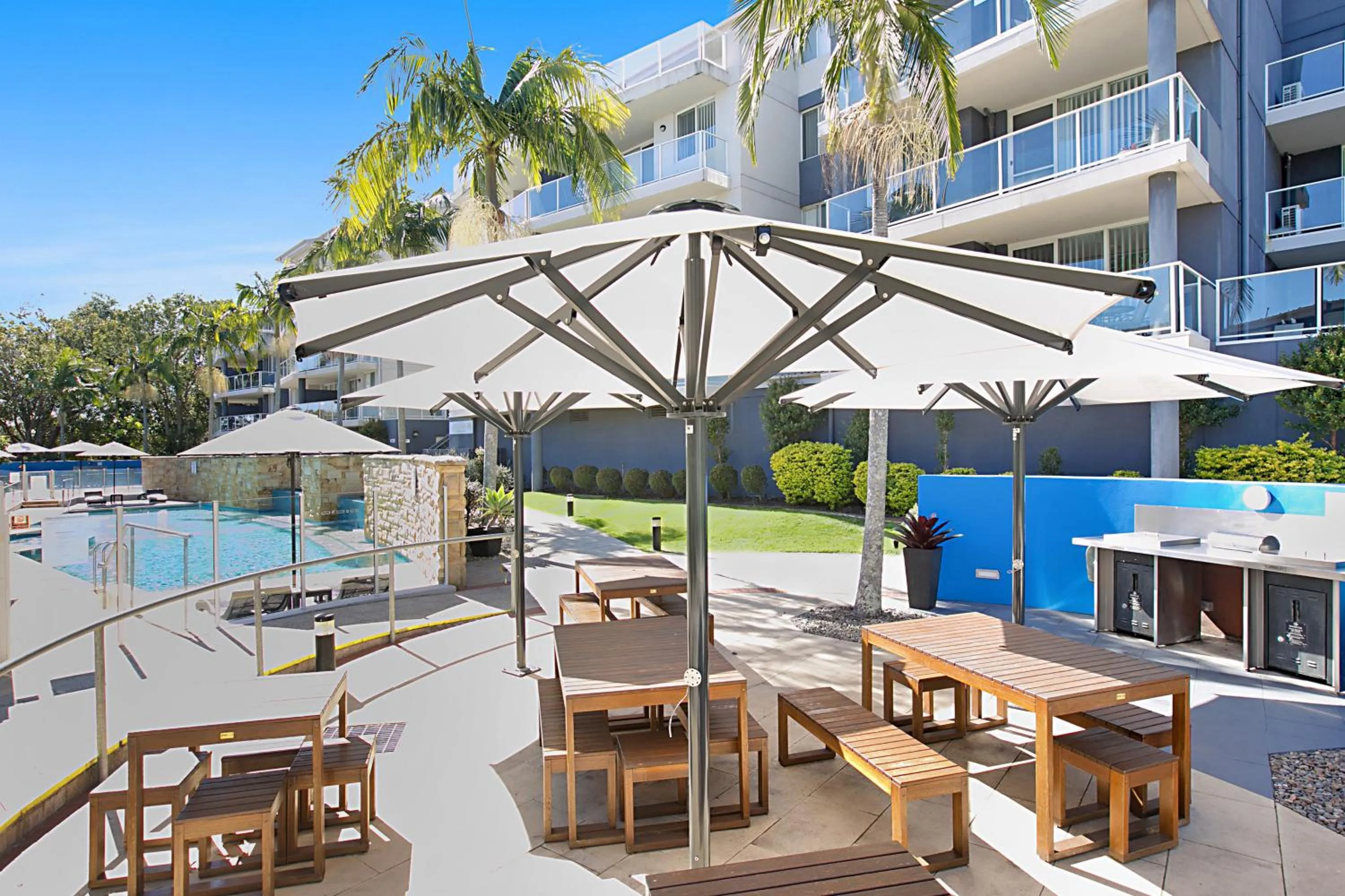 BBQ facilities in Mantra Nelson Bay