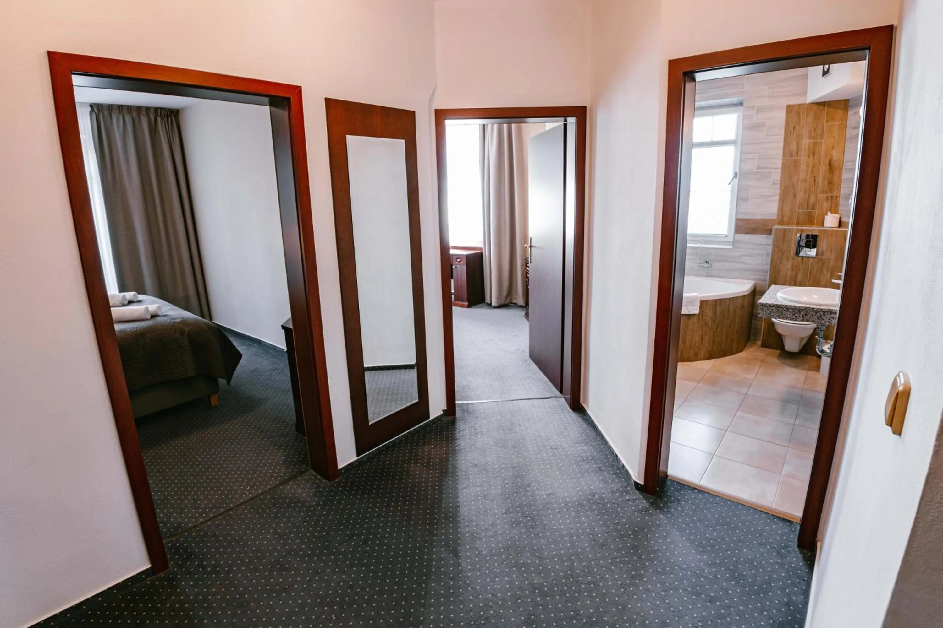 Bed in Greenwood hotel