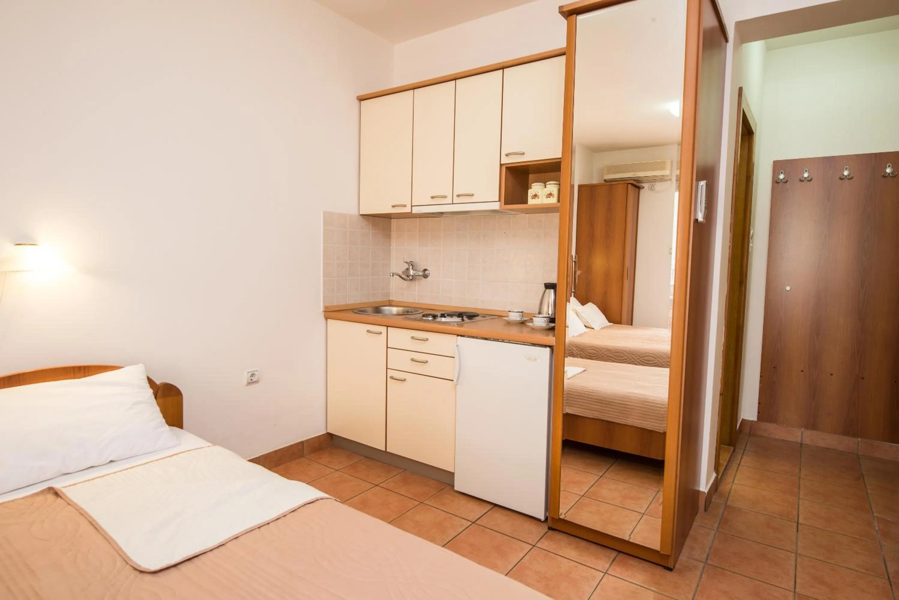 Kitchen or kitchenette, Bed in Apartments Sofija