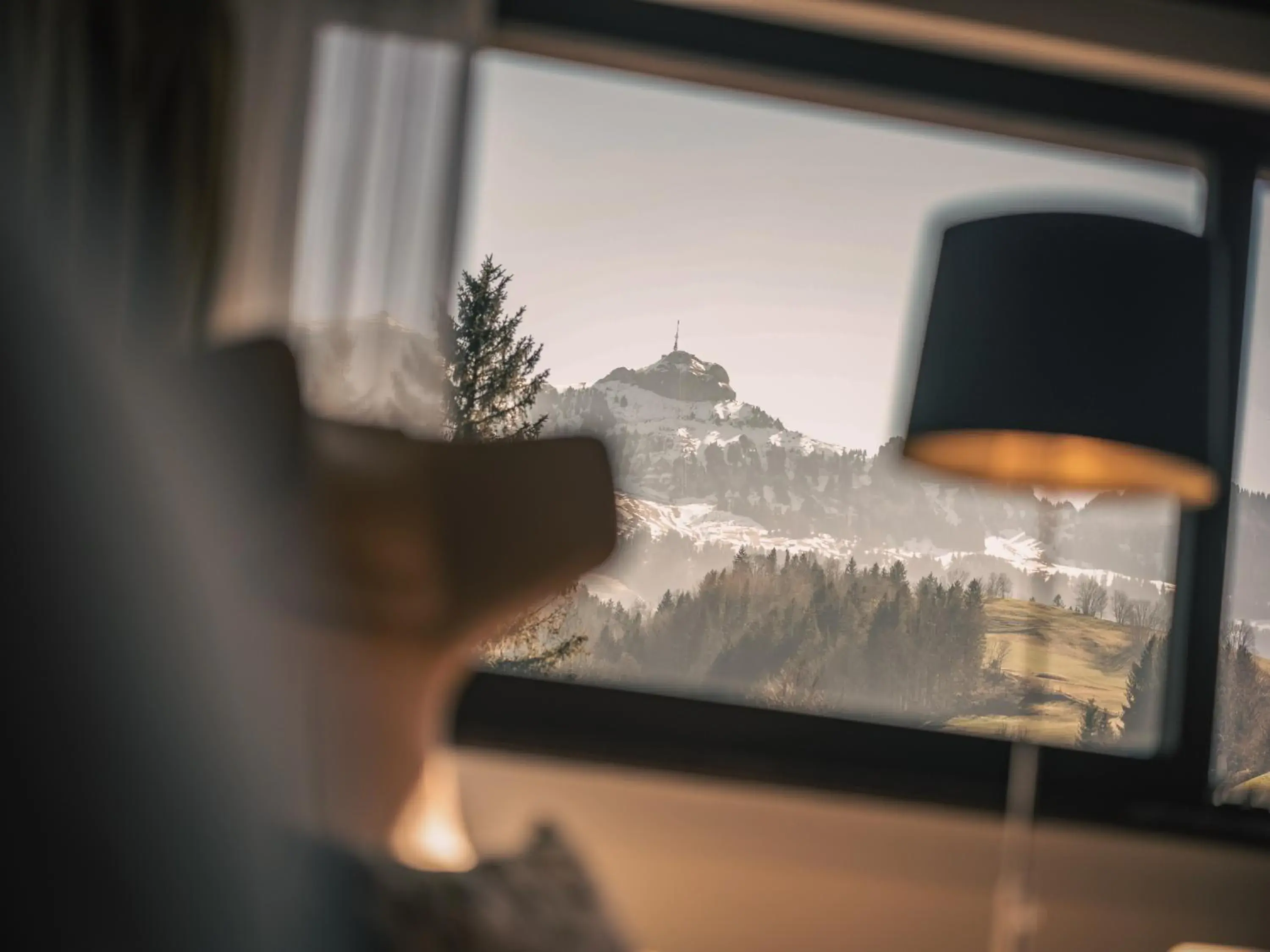 Standard Room with Balcony and South View in Hof Weissbad Health & Wellness Resort Standard Room with Balcony and South View in Hof Weissbad Health & Wellness Resort