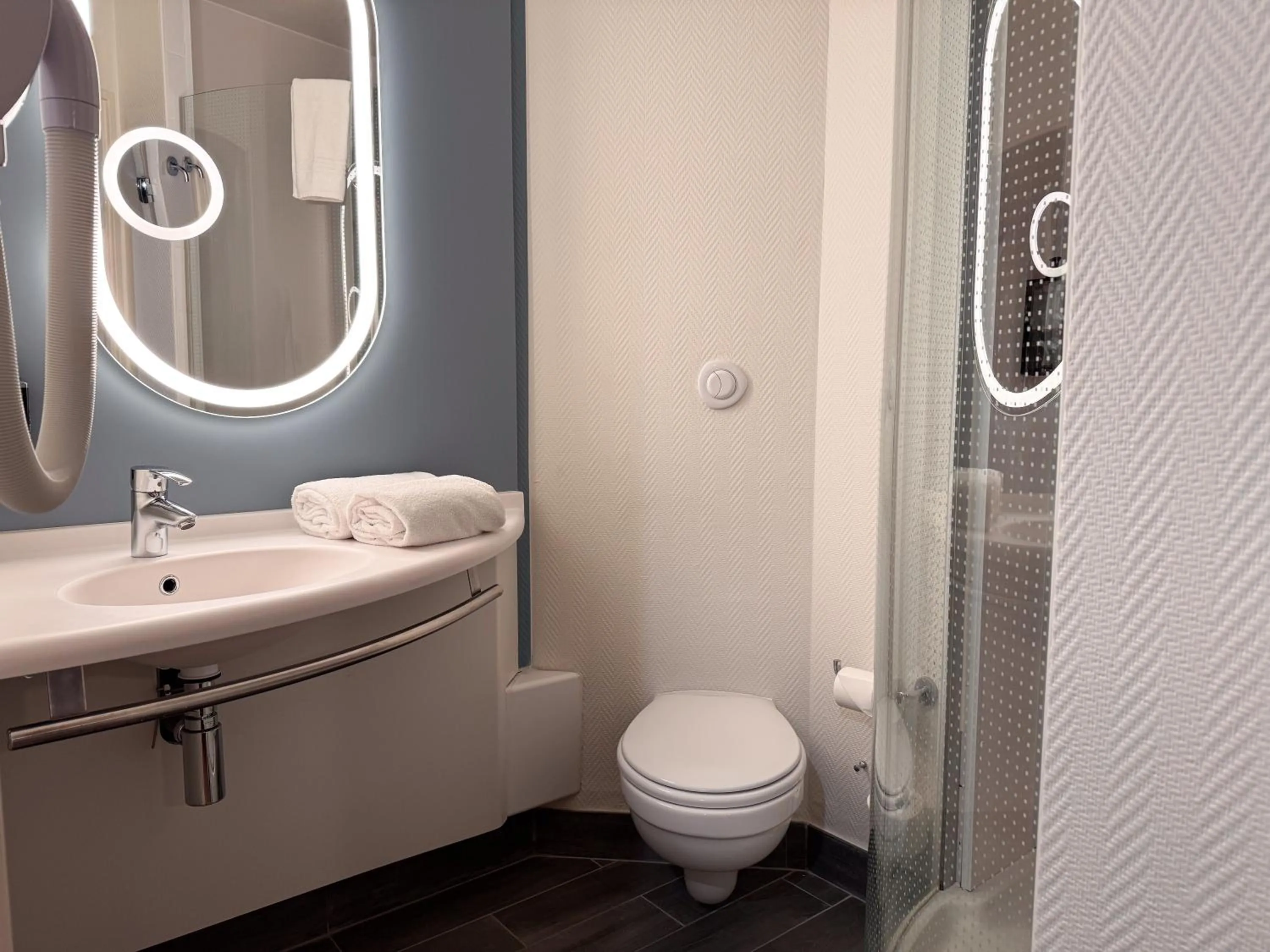 Toilet in ibis Martigues Centre