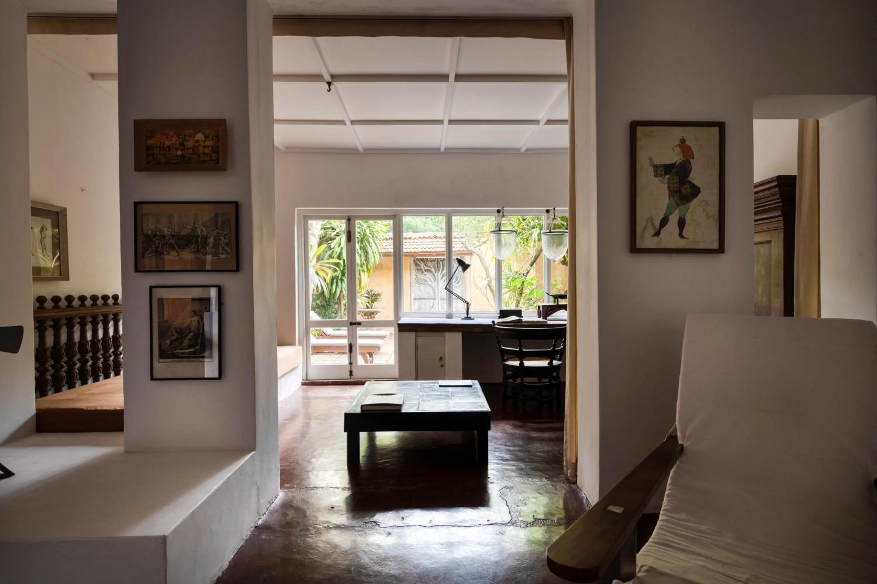 Seating area in Lunuganga Estate