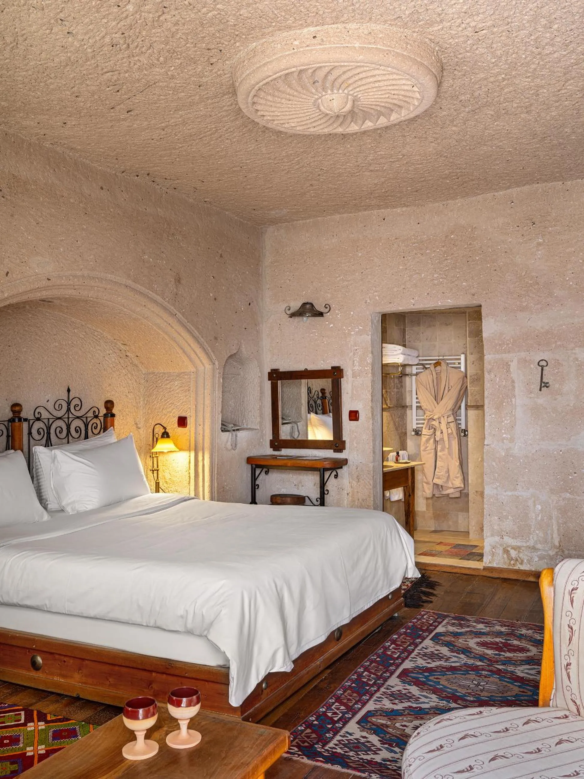 Bed in Kelebek Special Cave Hotel & Spa