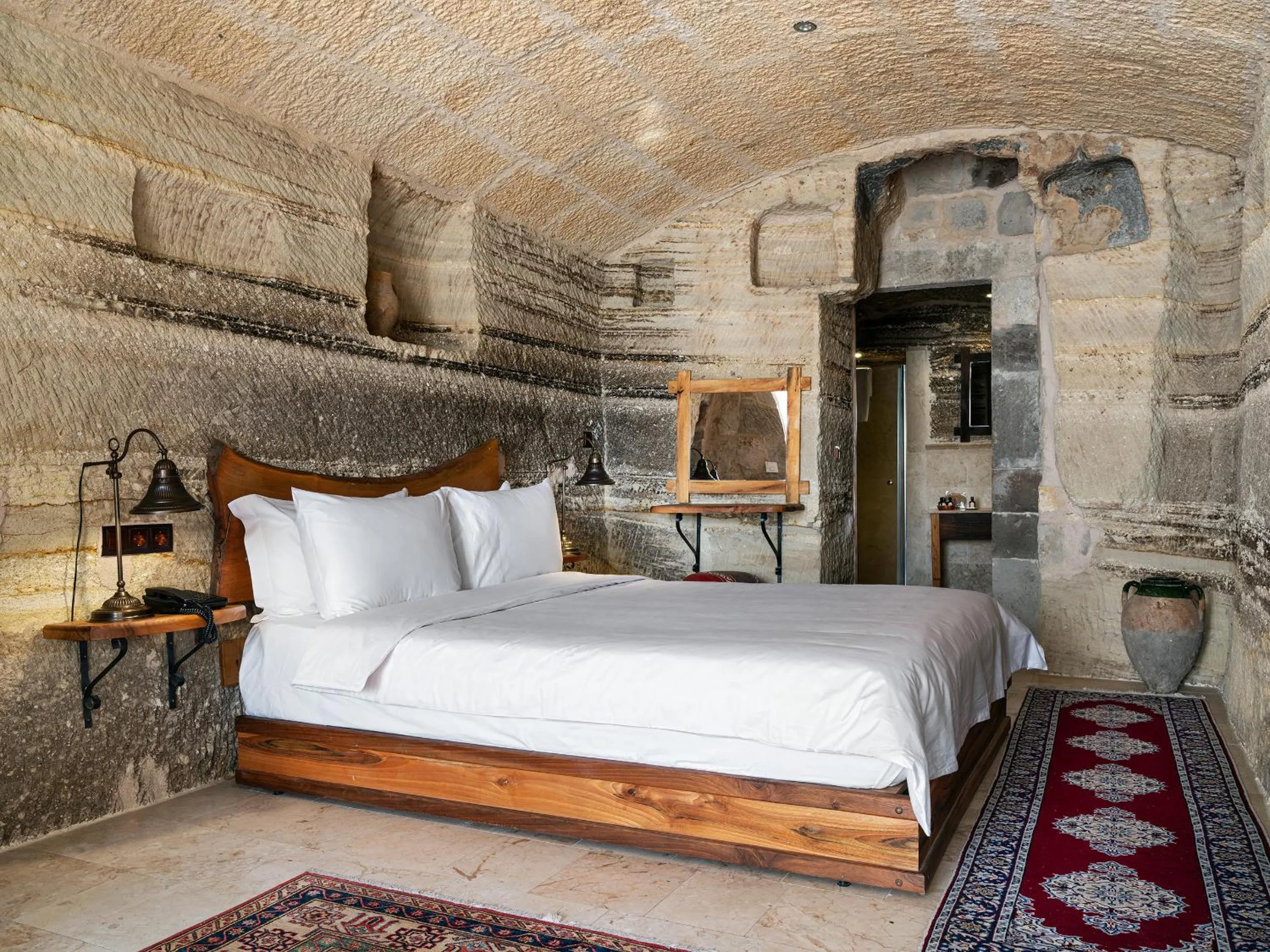 Bed in Kelebek Special Cave Hotel & Spa