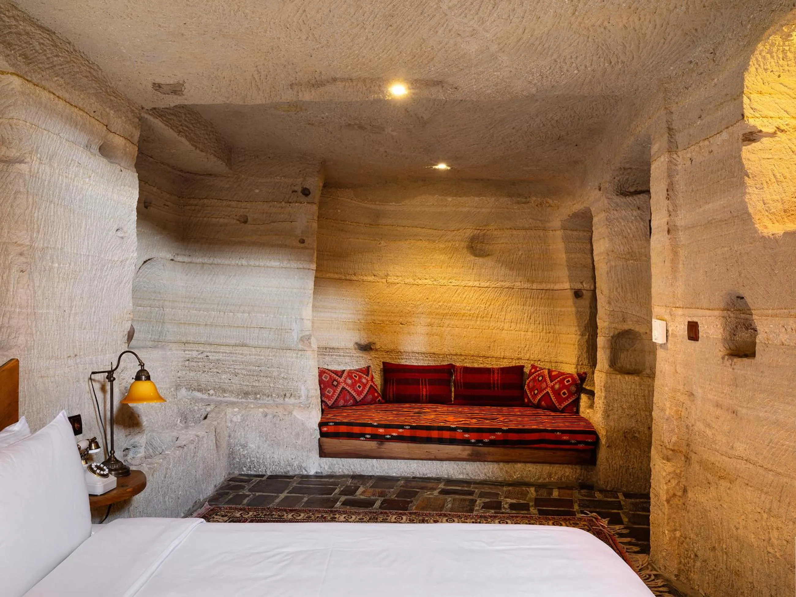 Seating area, Bed in Kelebek Special Cave Hotel & Spa