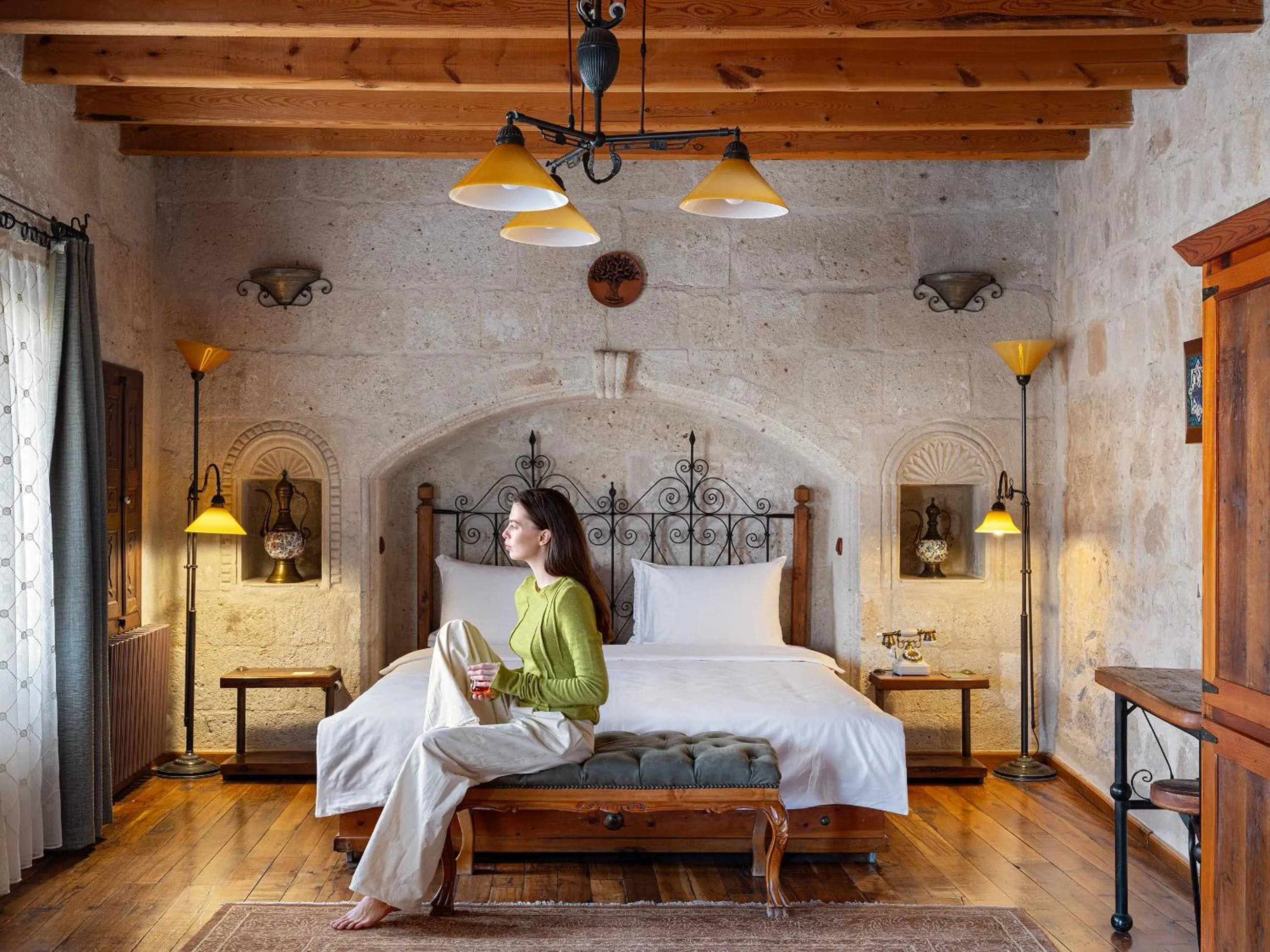 Bed in Kelebek Special Cave Hotel & Spa