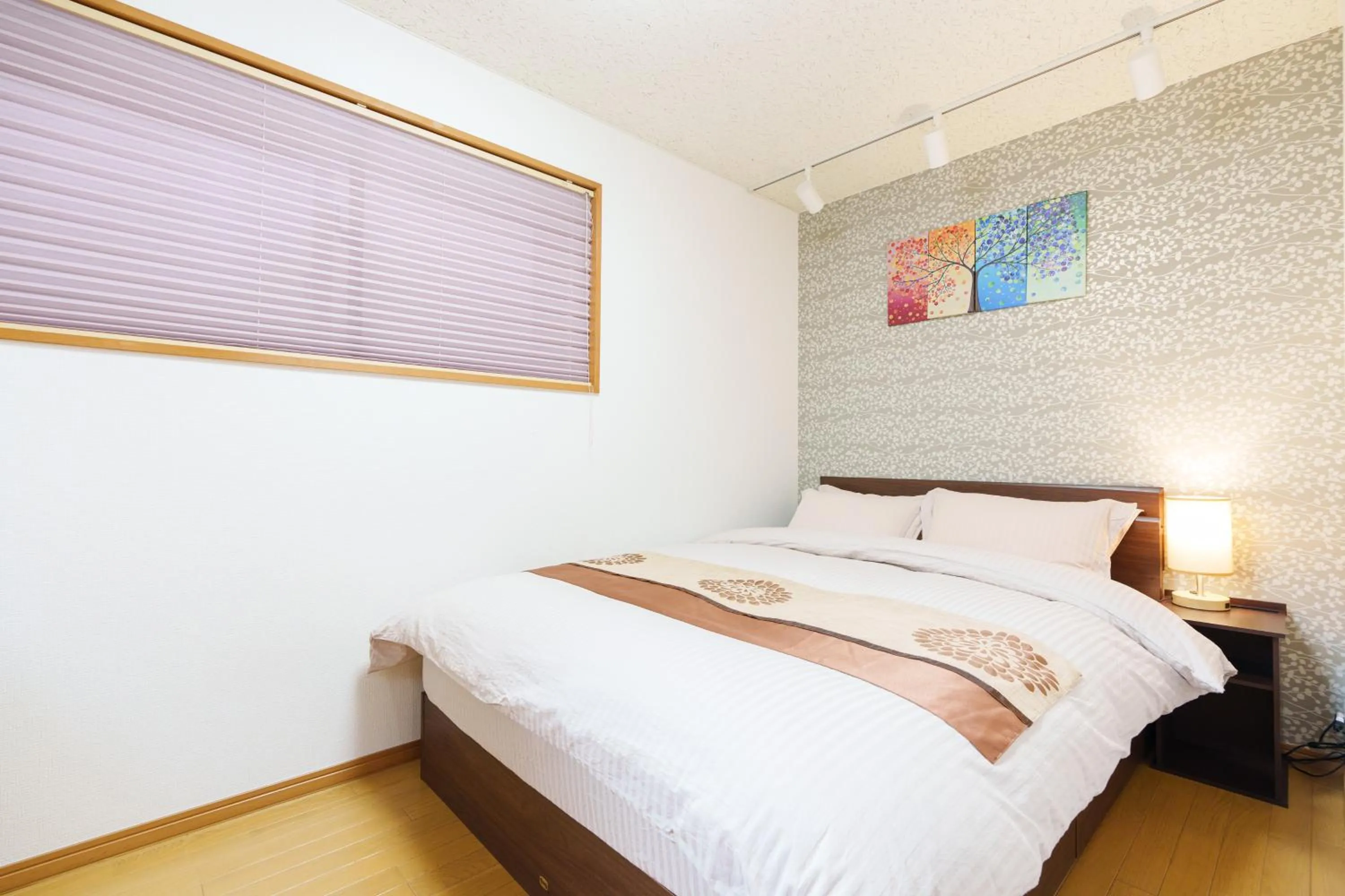 Bed in Luxury Guest House in Tokyo Shinjuku