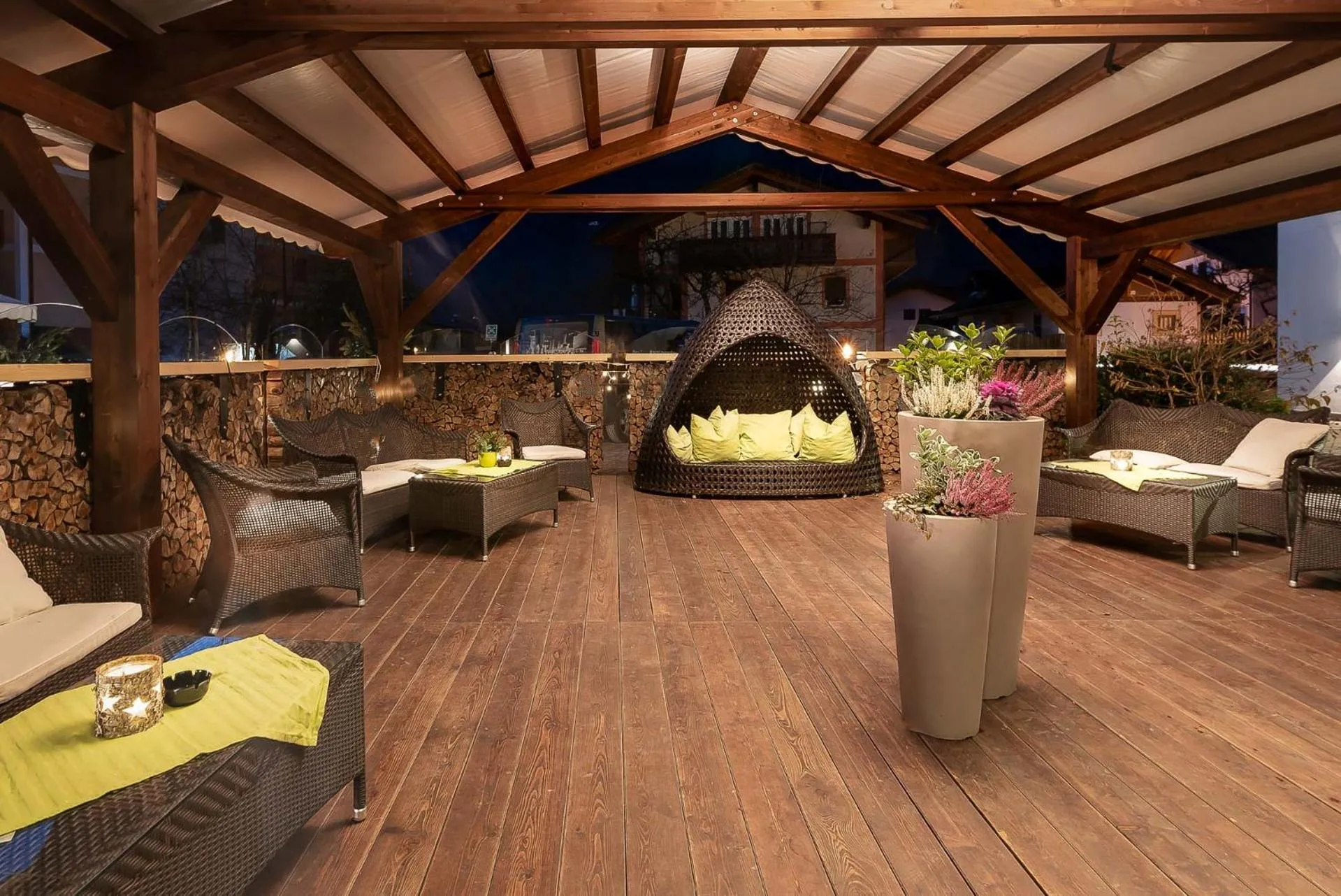 Patio in Hotel Castel Pietra