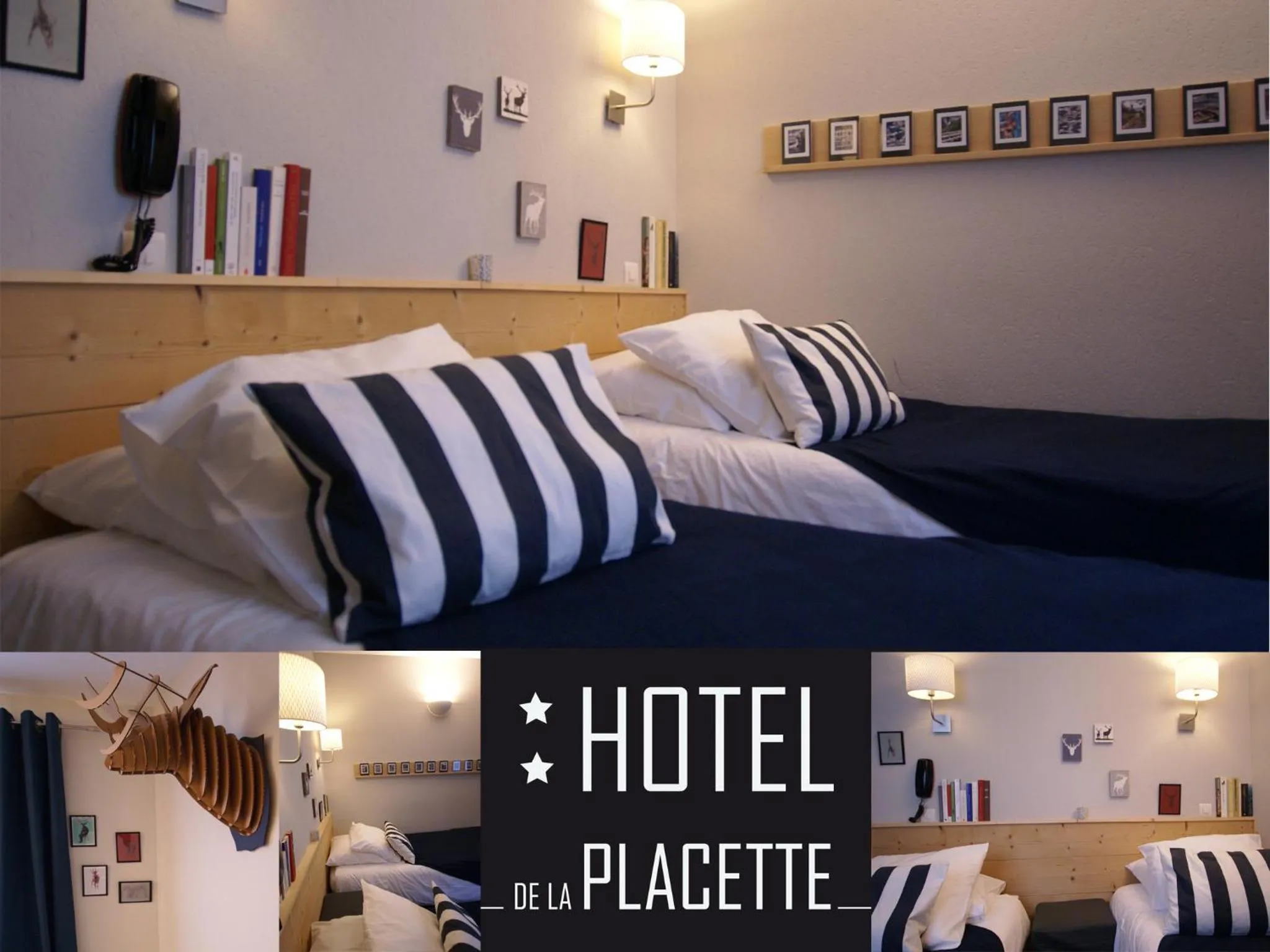 Bedroom, Bed in Hotel de la Placette Barcelonnette