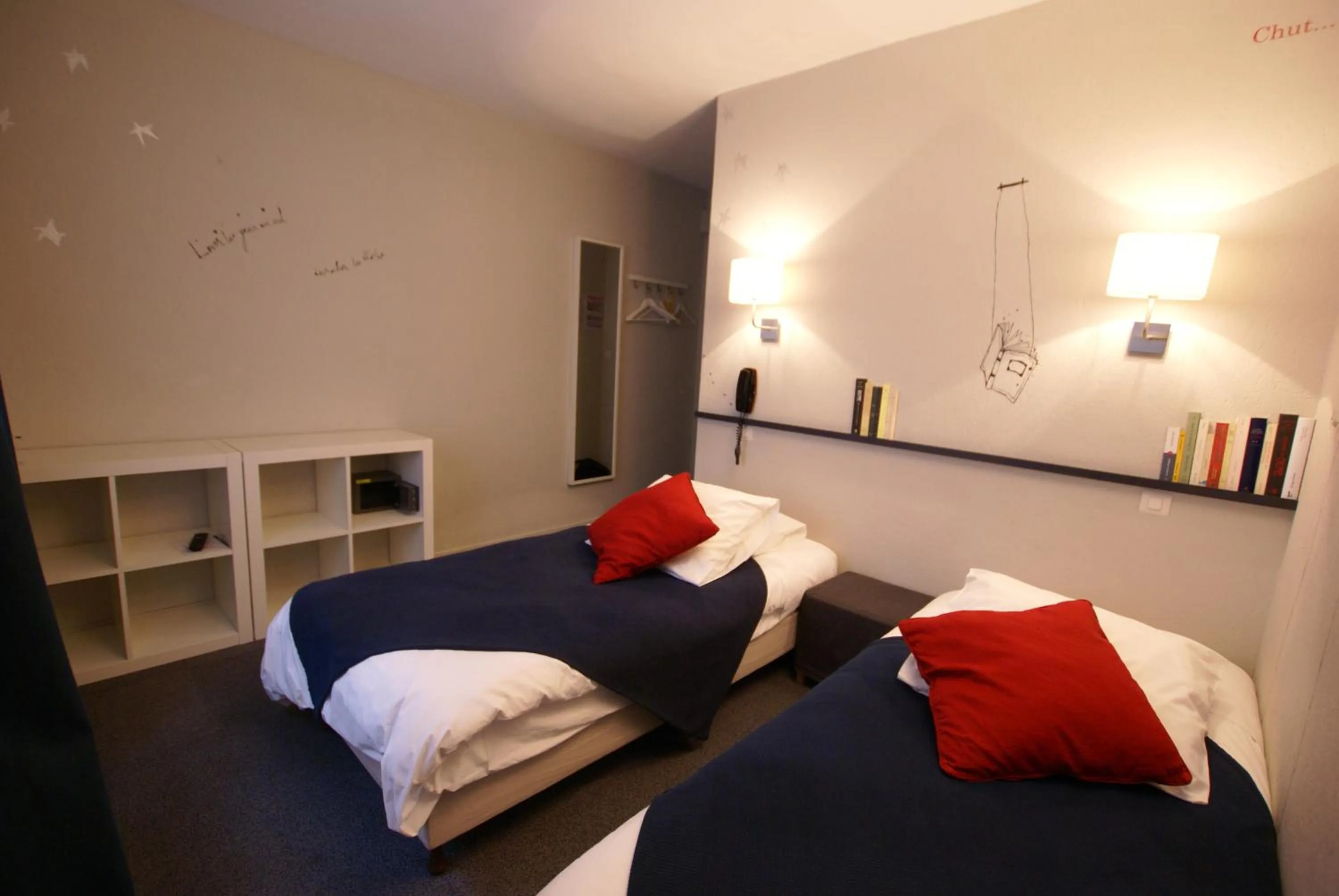 Bed in Hotel de la Placette Barcelonnette