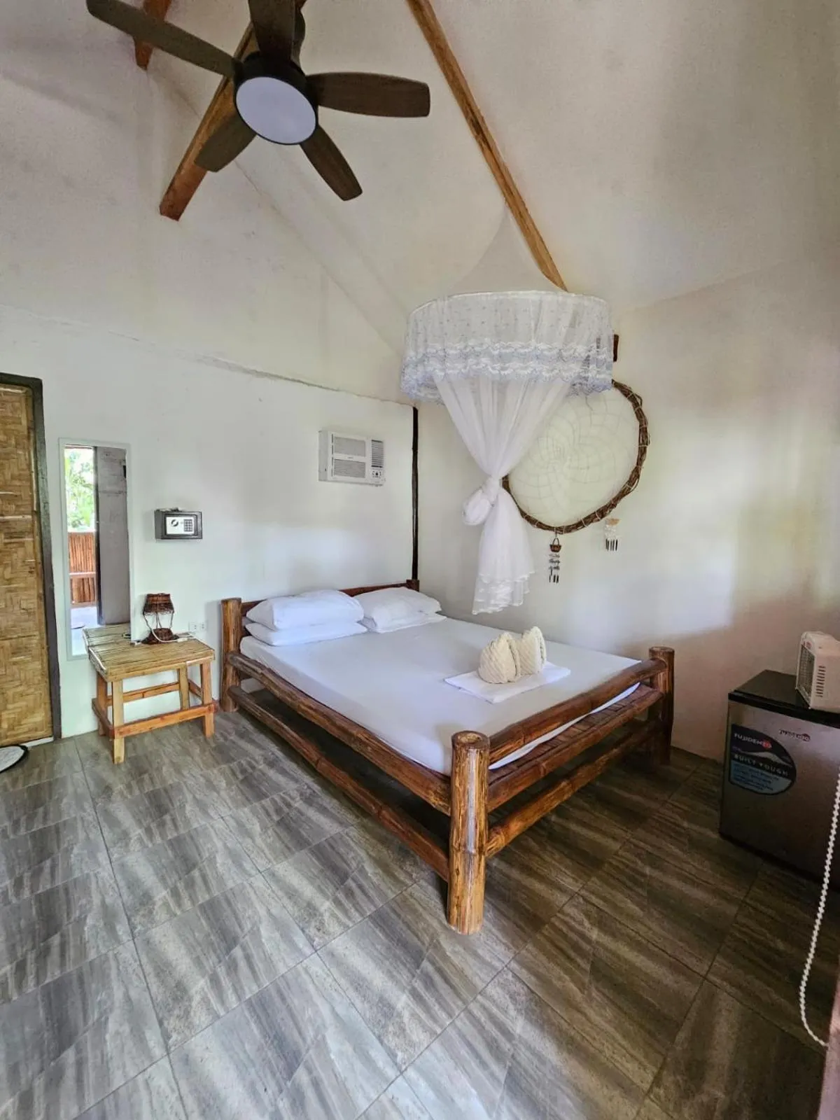 air conditioner, Bed in Big BamBoo Beach Resort Sipalay