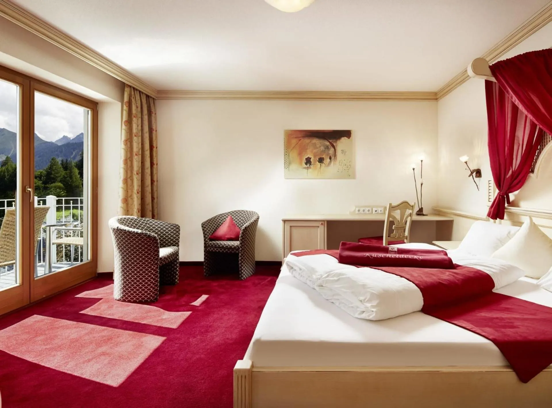 Seating area, Bed in Alpine Resort Goies Superior