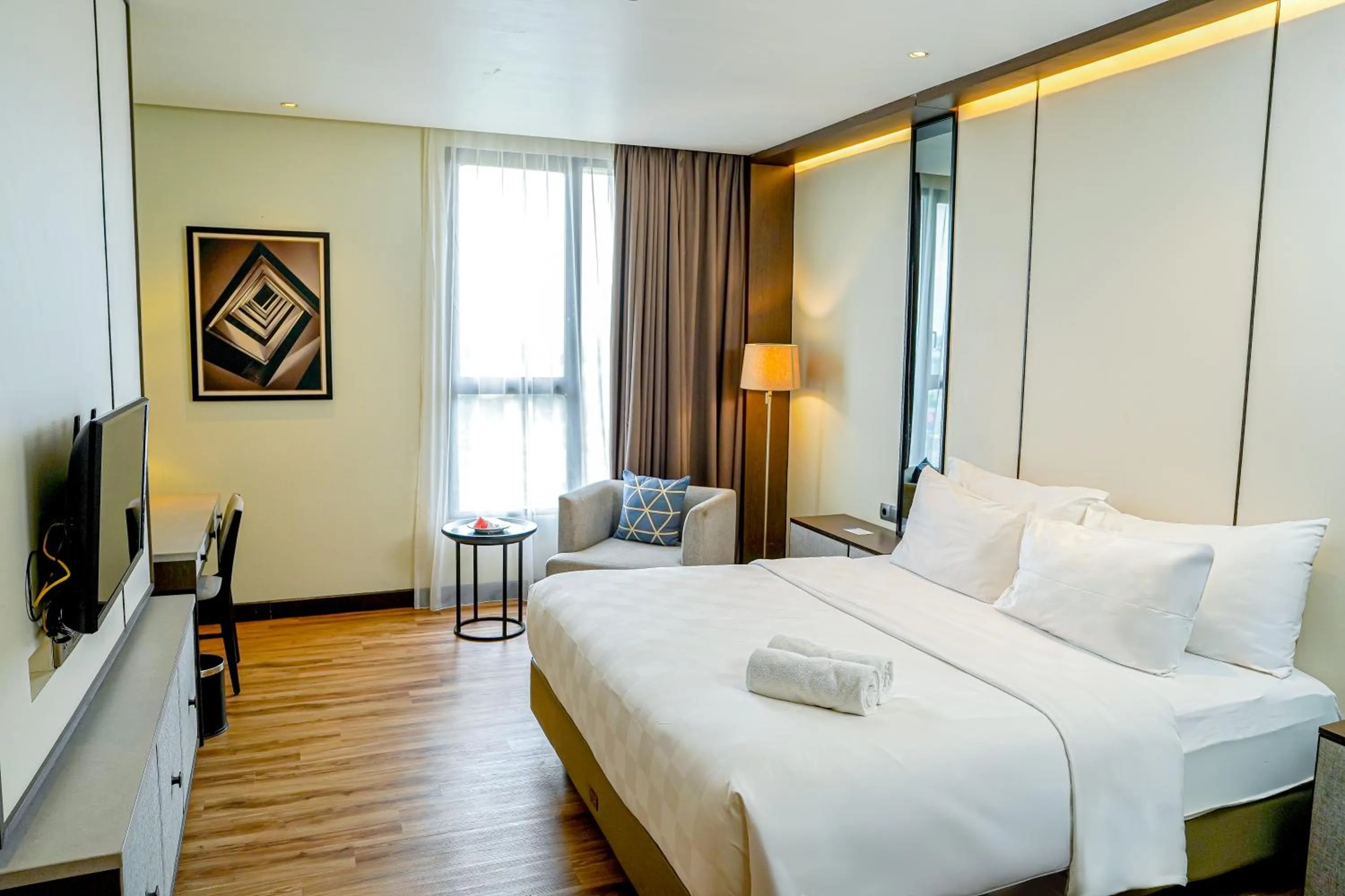 Bed in Wyndham Opi Hotel Palembang