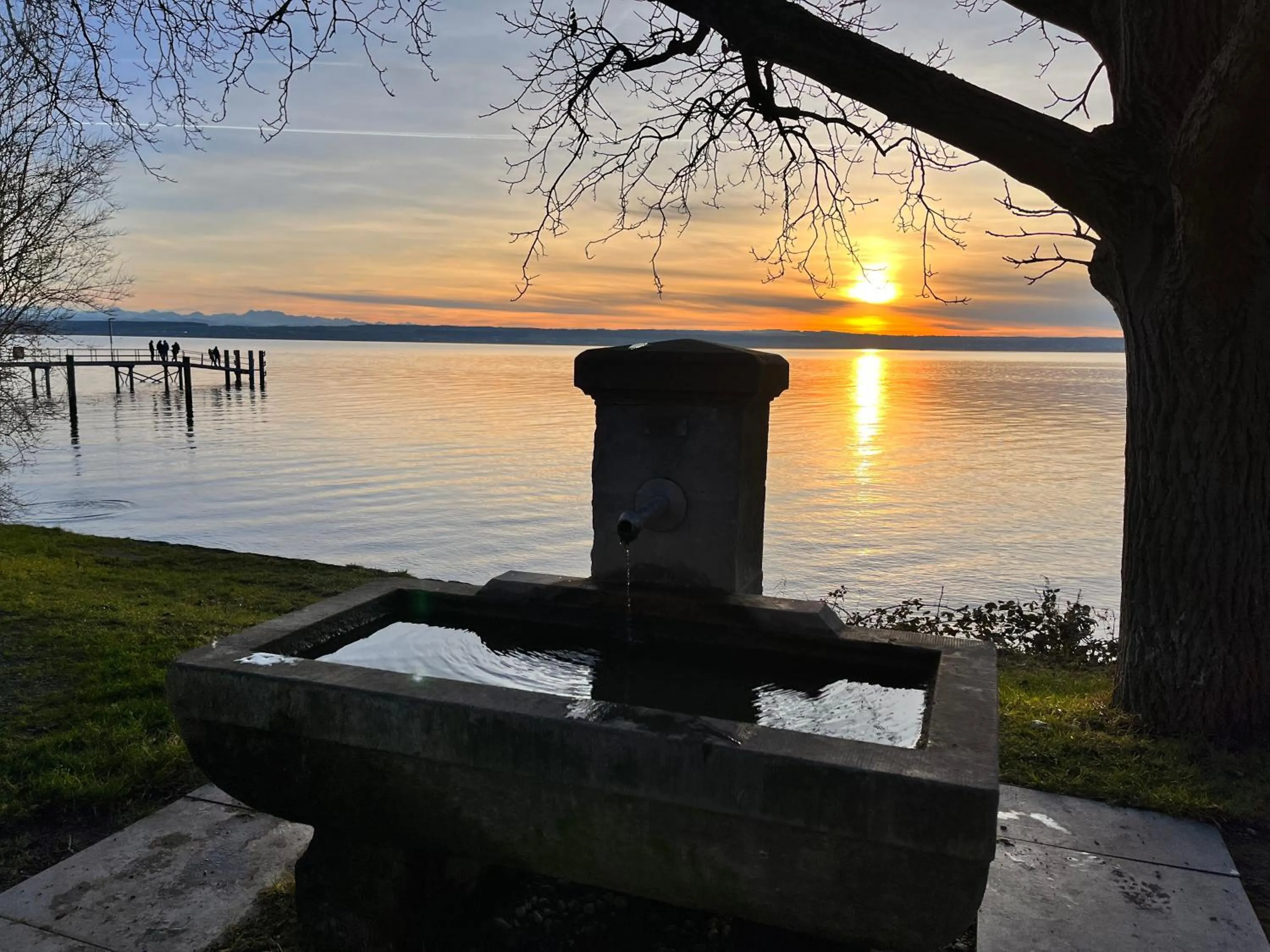 Sunset in Gästehaus AM HAFEN