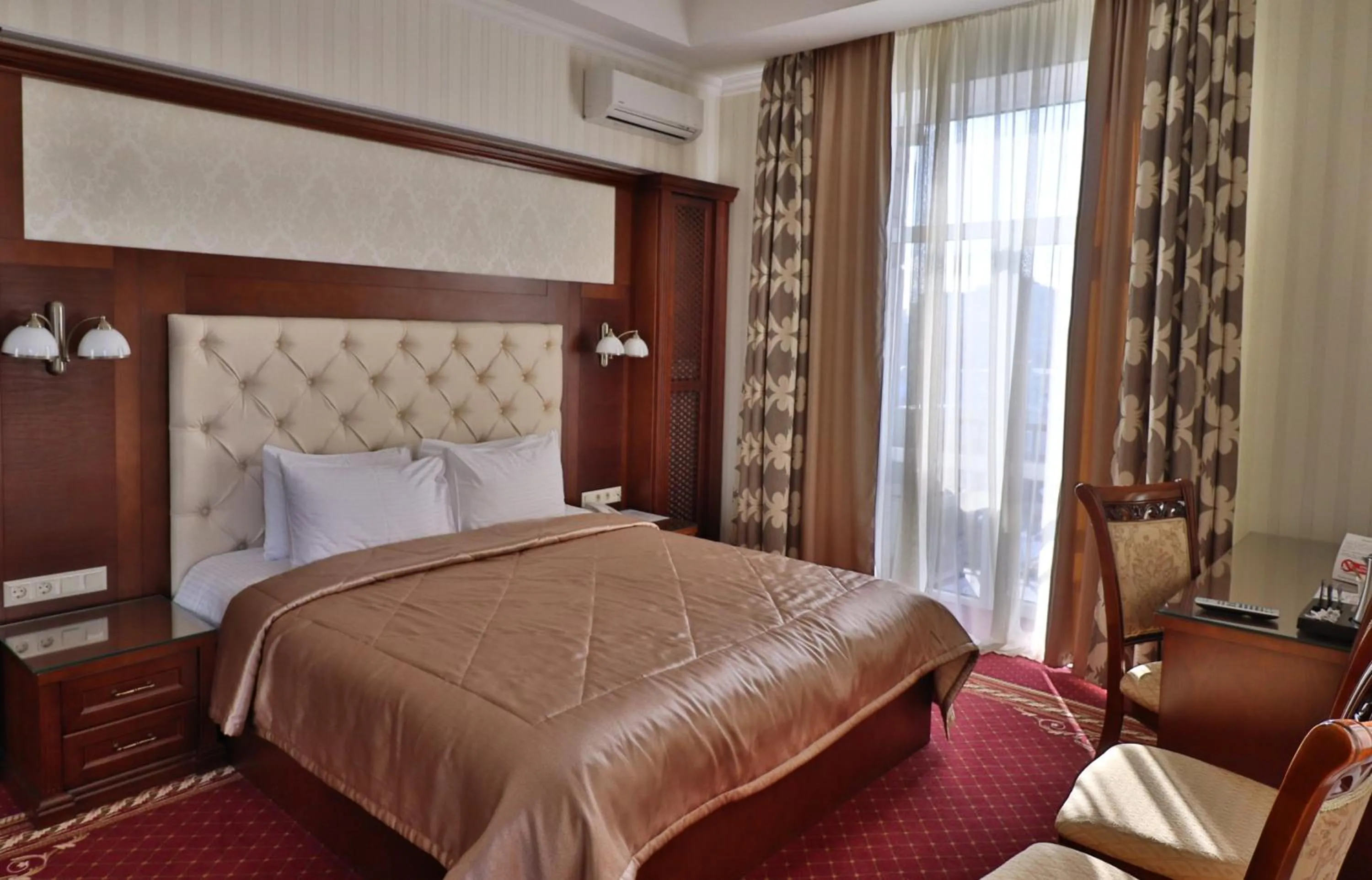 Bed in Ukraine Hotel