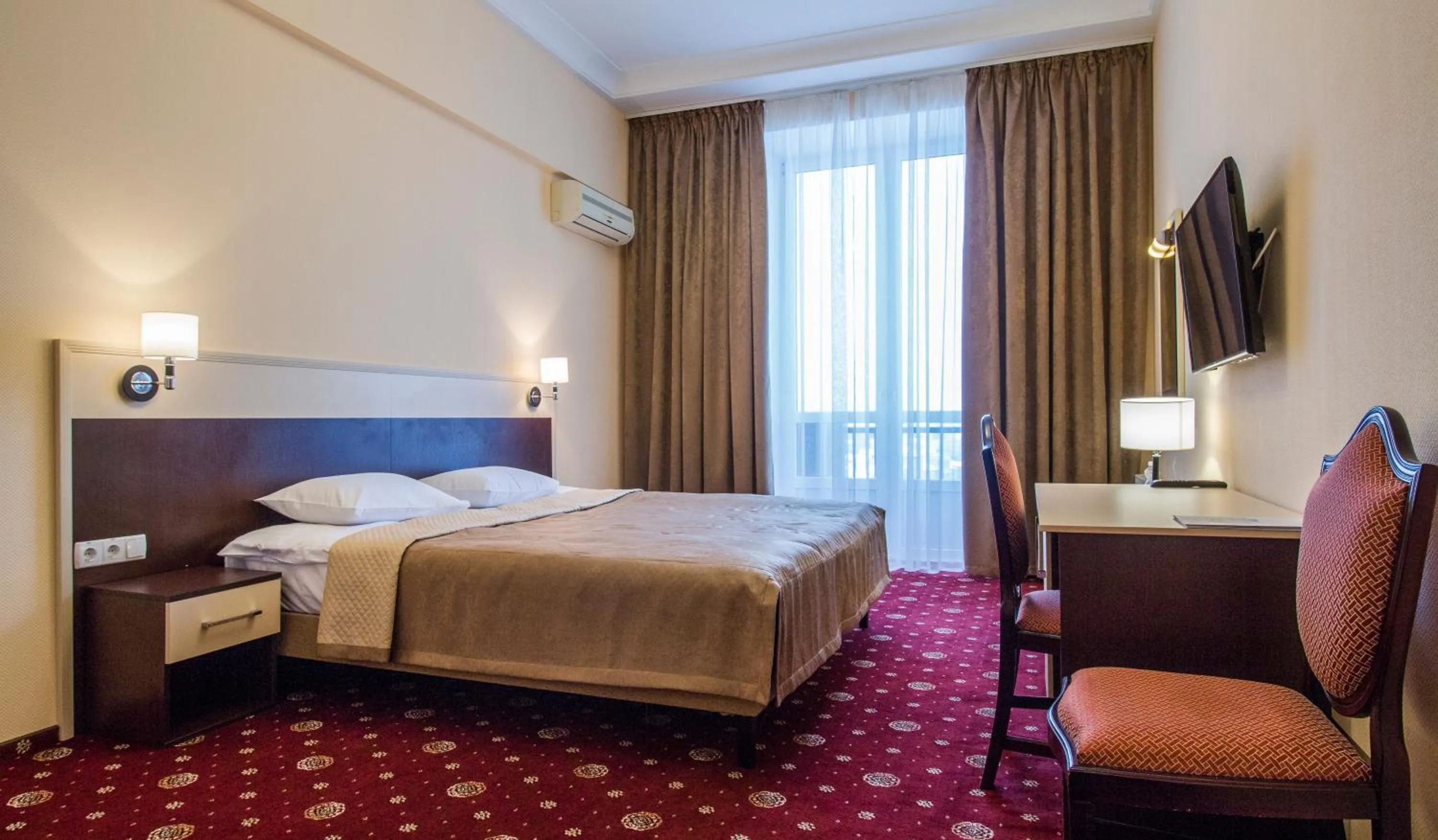 Bed in Ukraine Hotel