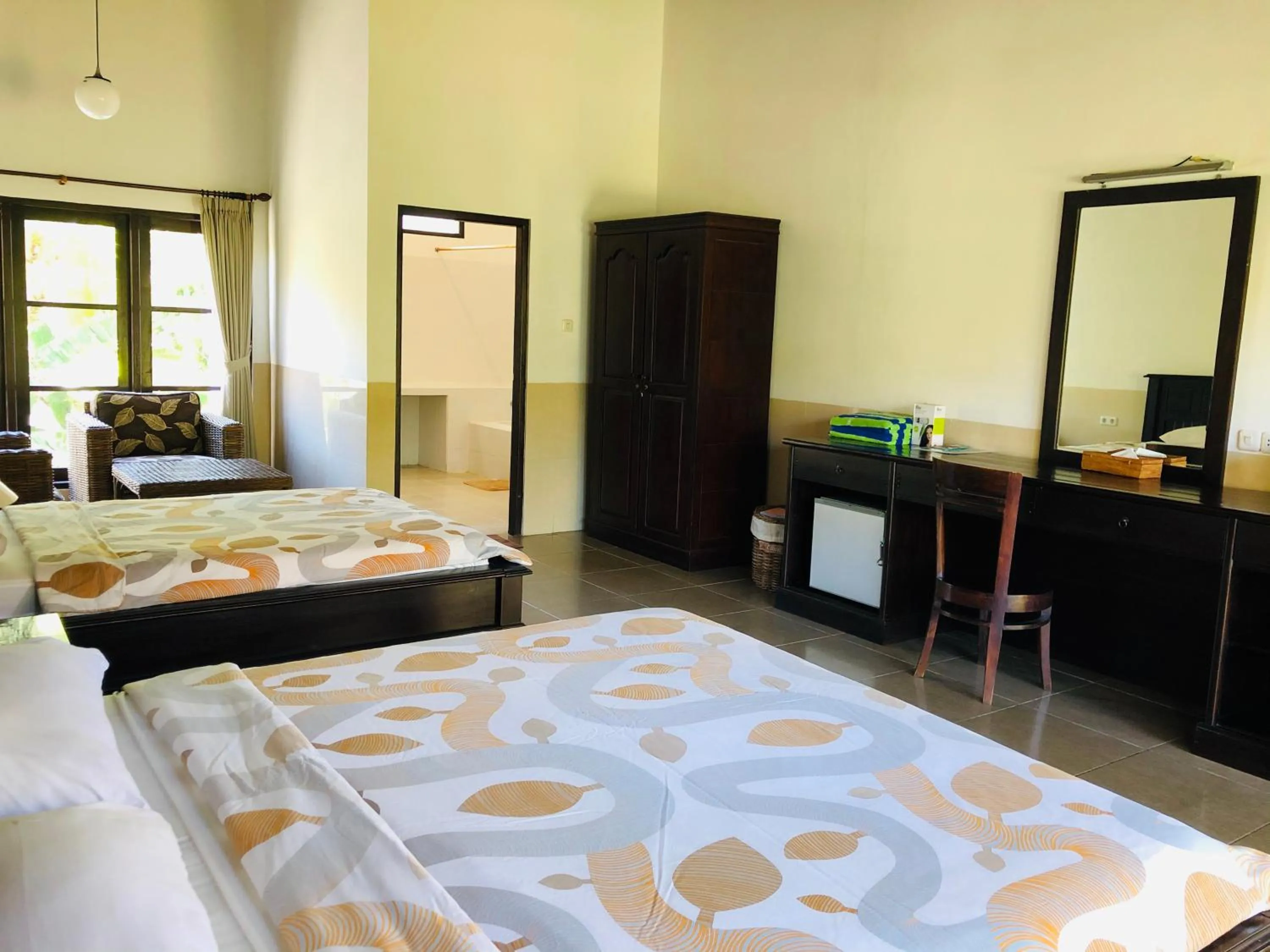 Bed in Liberty Dive Resort