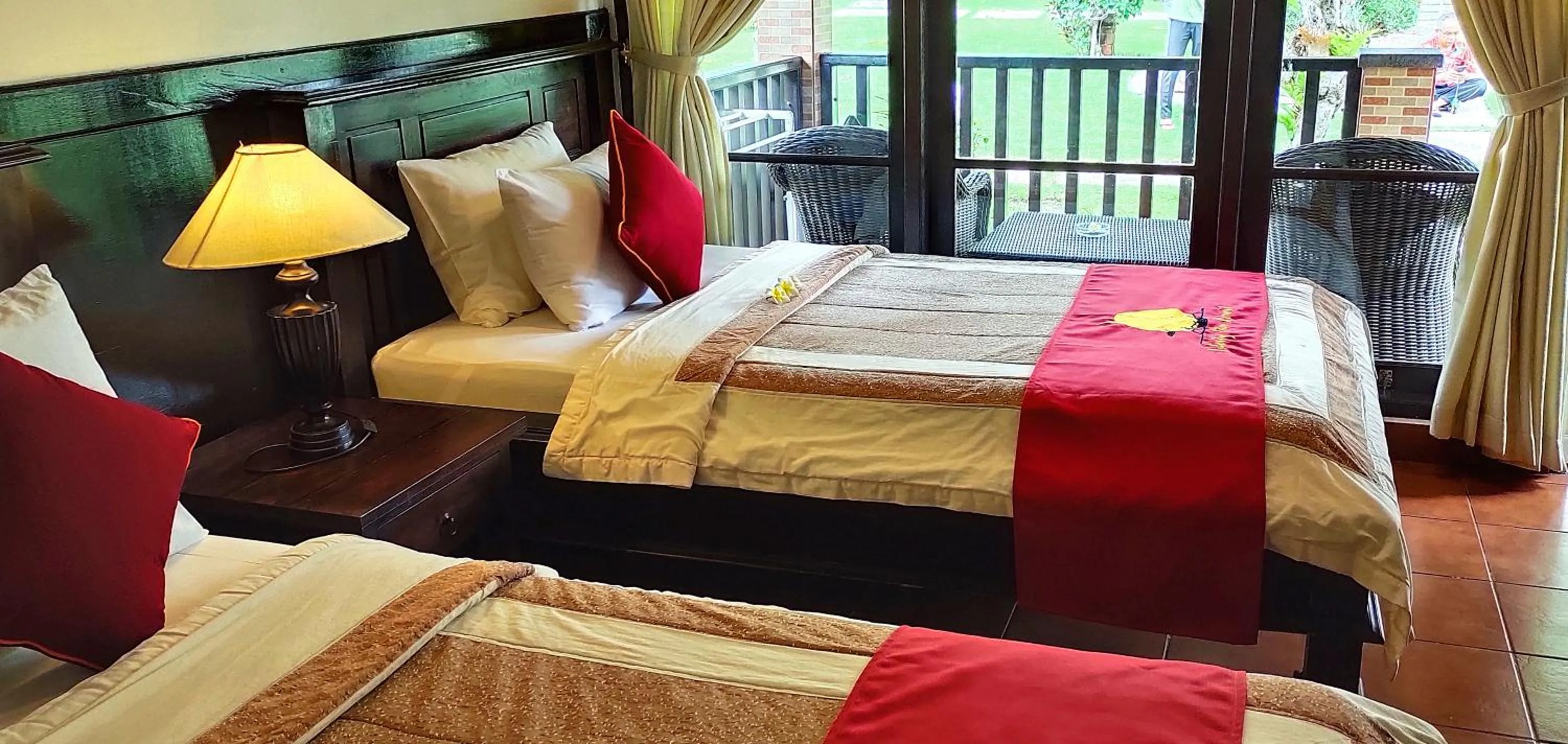 Bed in Liberty Dive Resort