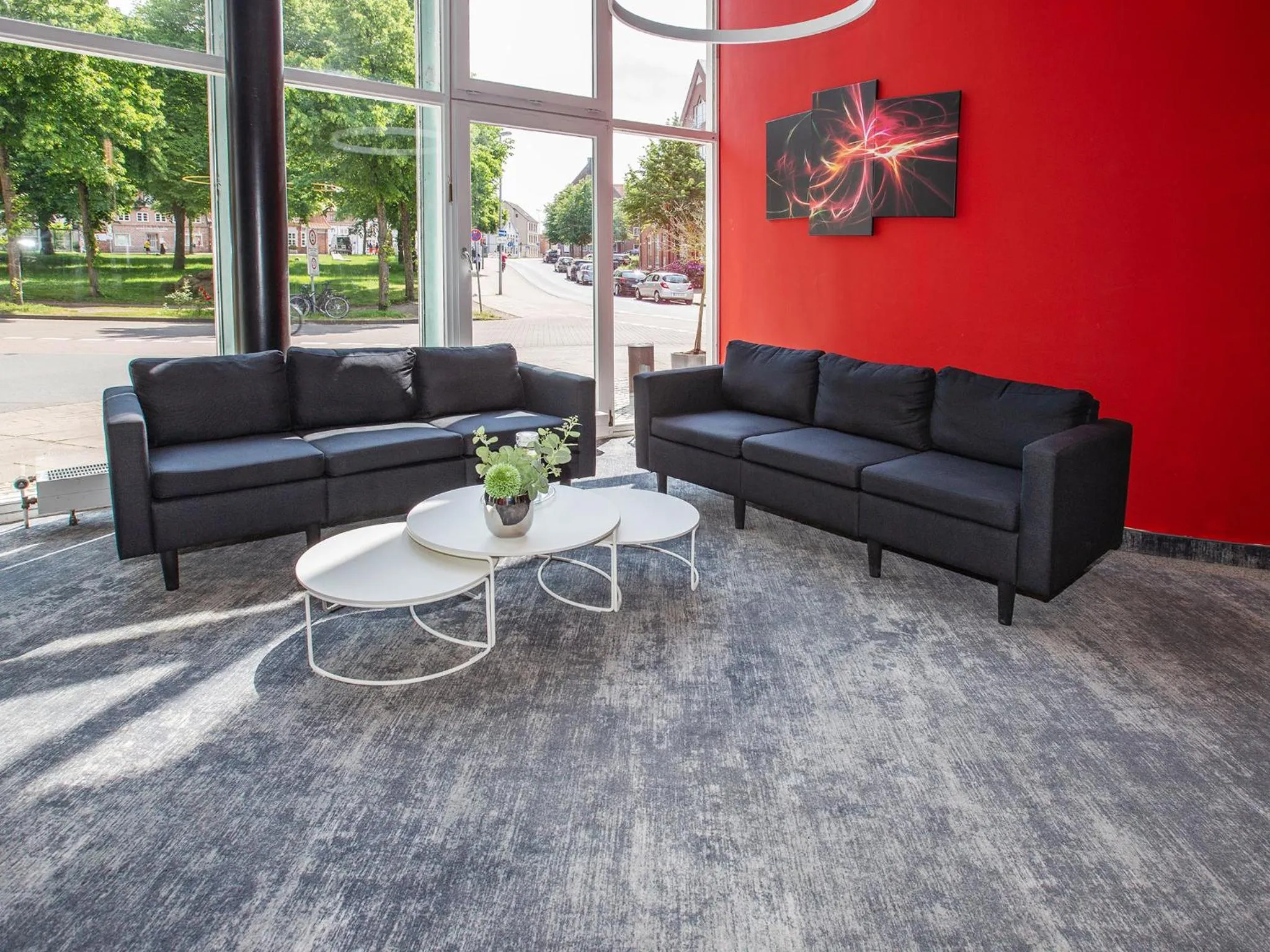 Lobby or reception in DORMERO Hotel Bargenturm Lüneburg