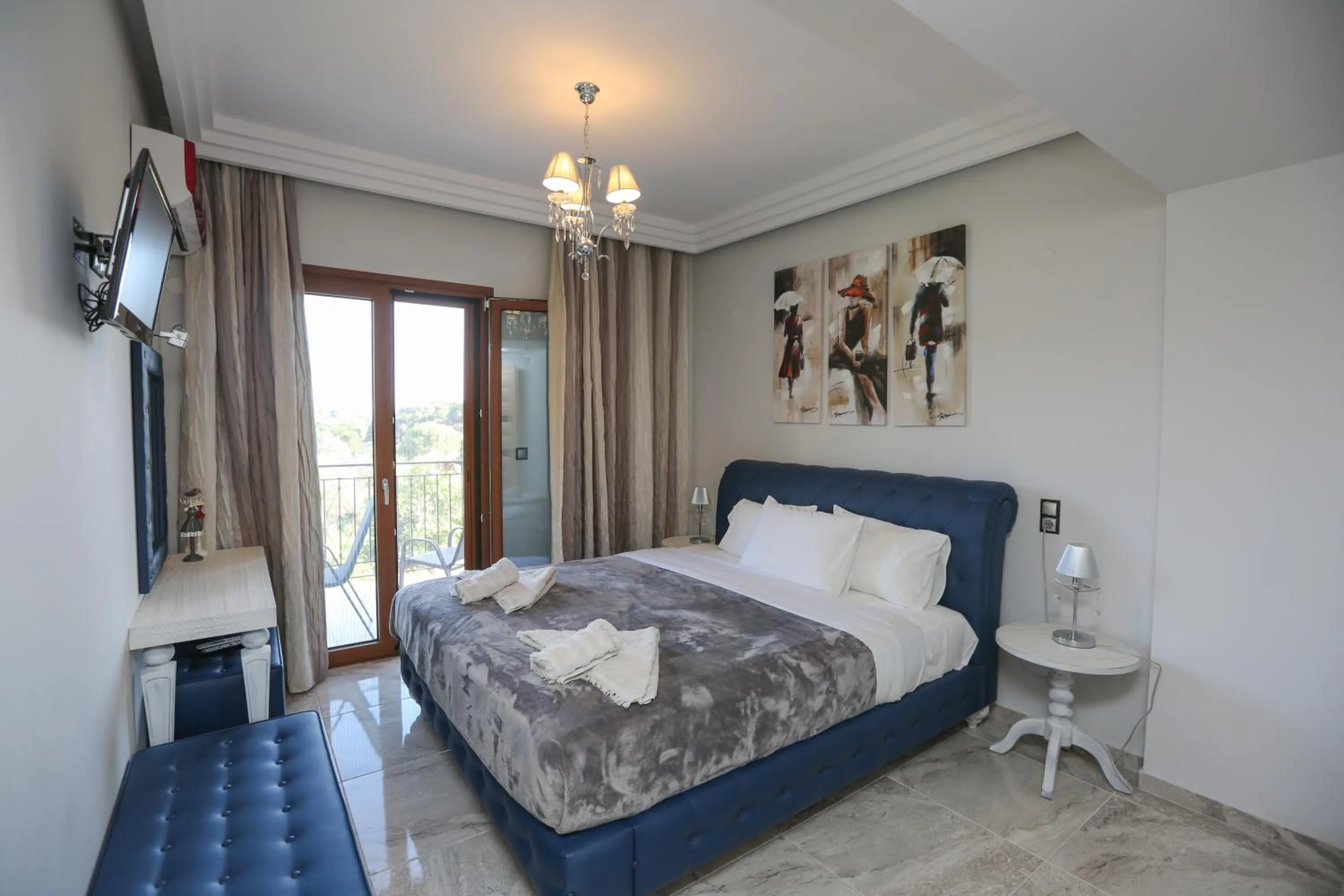 Bedroom, Bed in Skiathos Argento