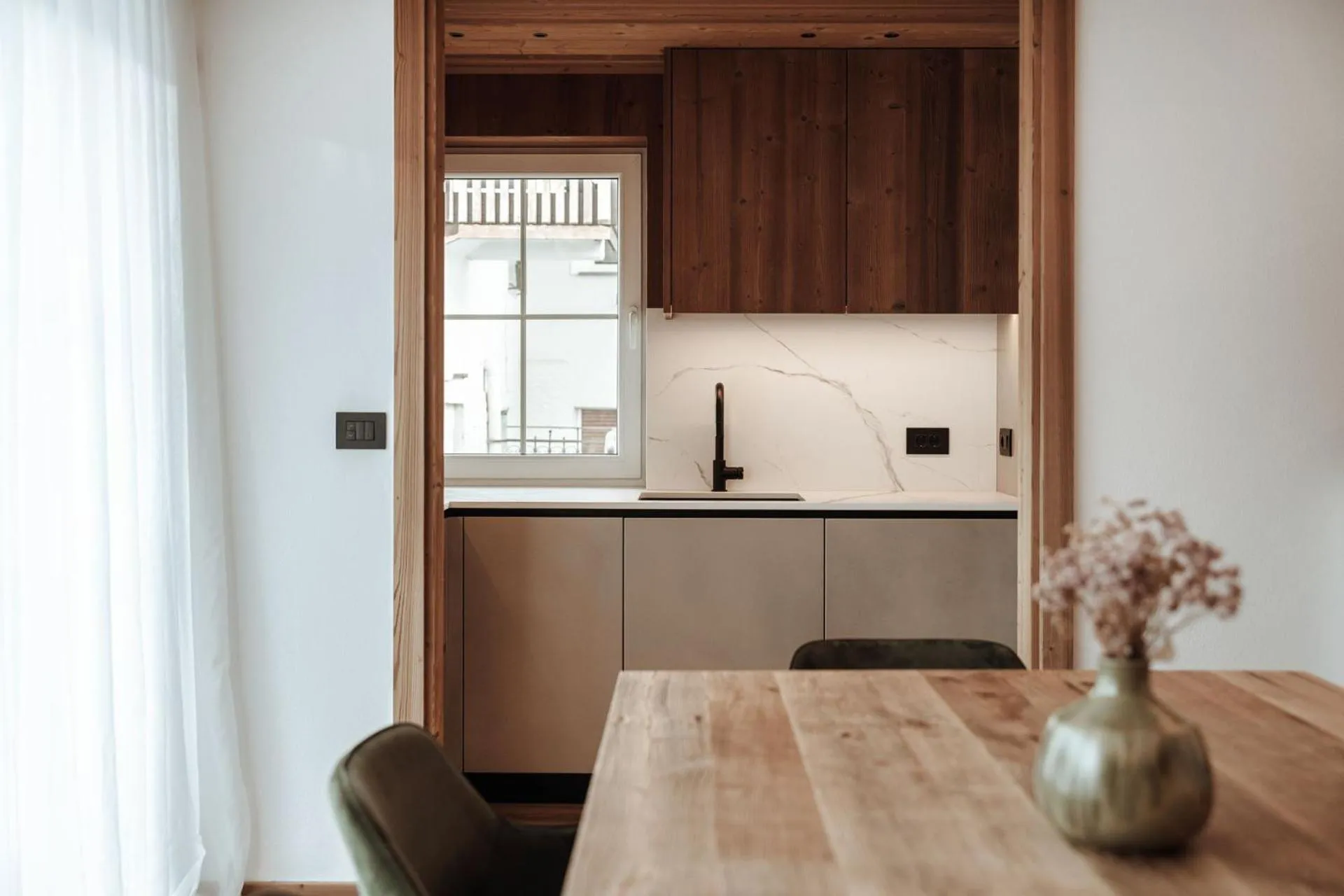 Kitchen or kitchenette in Appartamenti Olympic