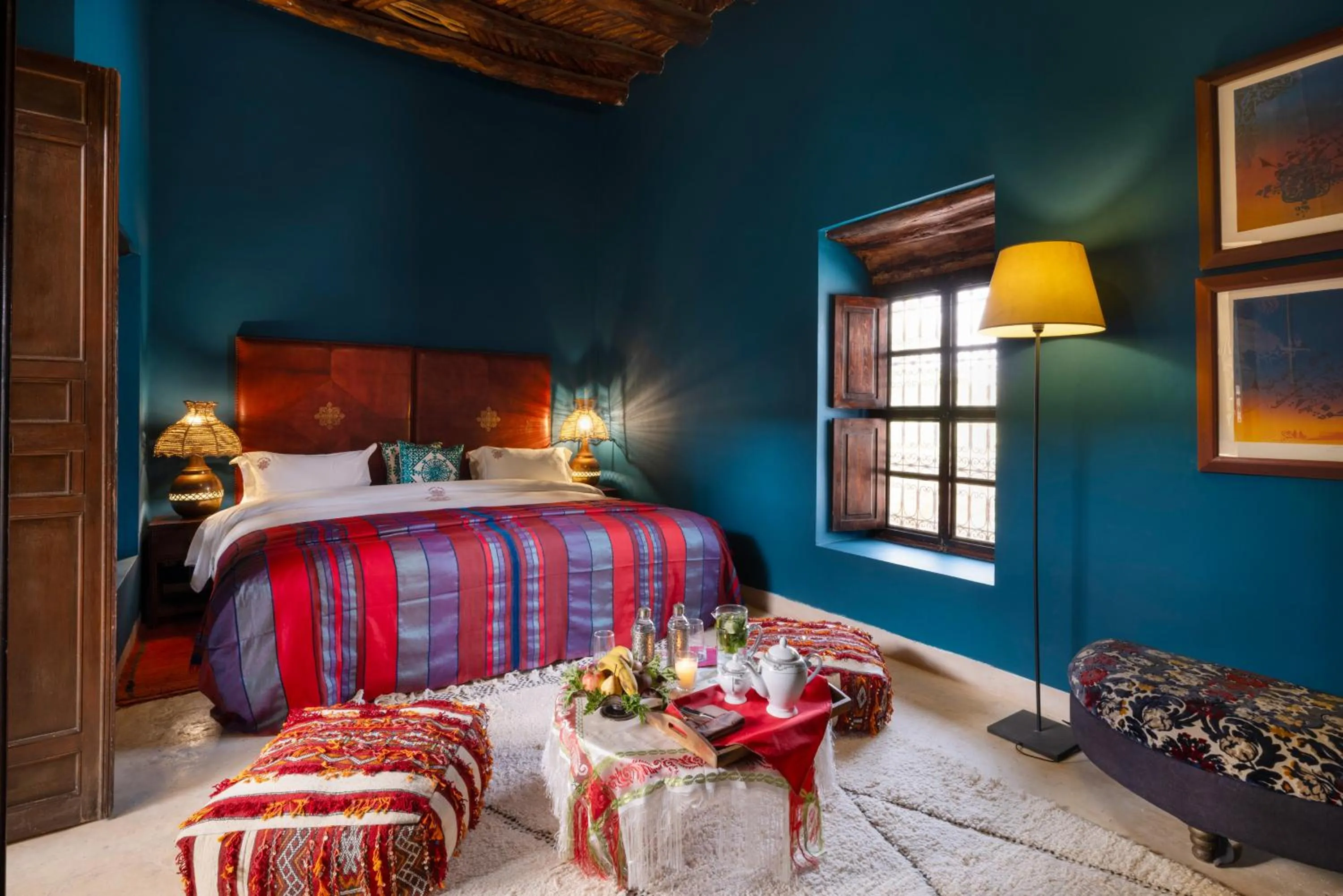 Bed in Kasbah Agafay Hotel & Spa