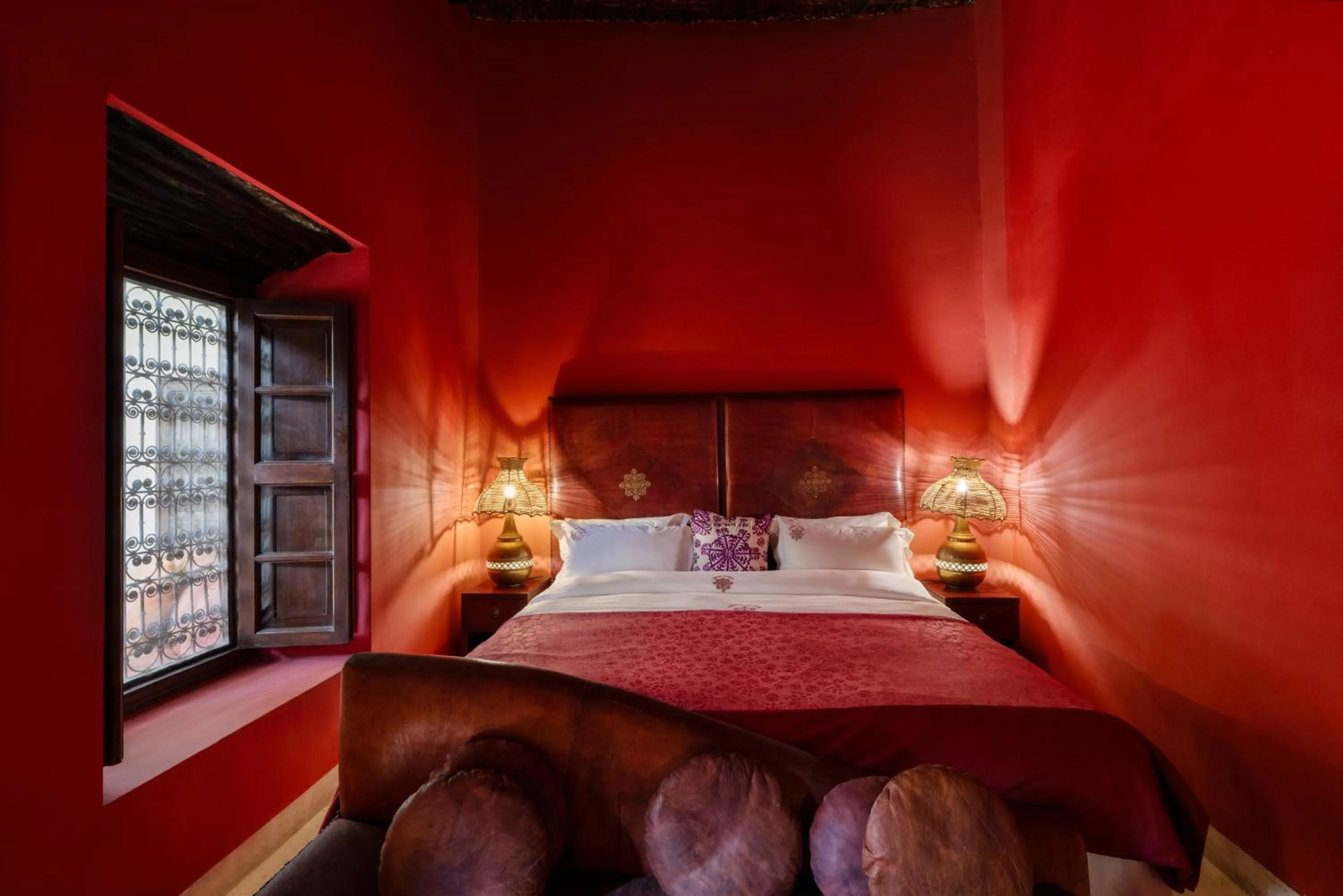 Bed in Kasbah Agafay Hotel & Spa