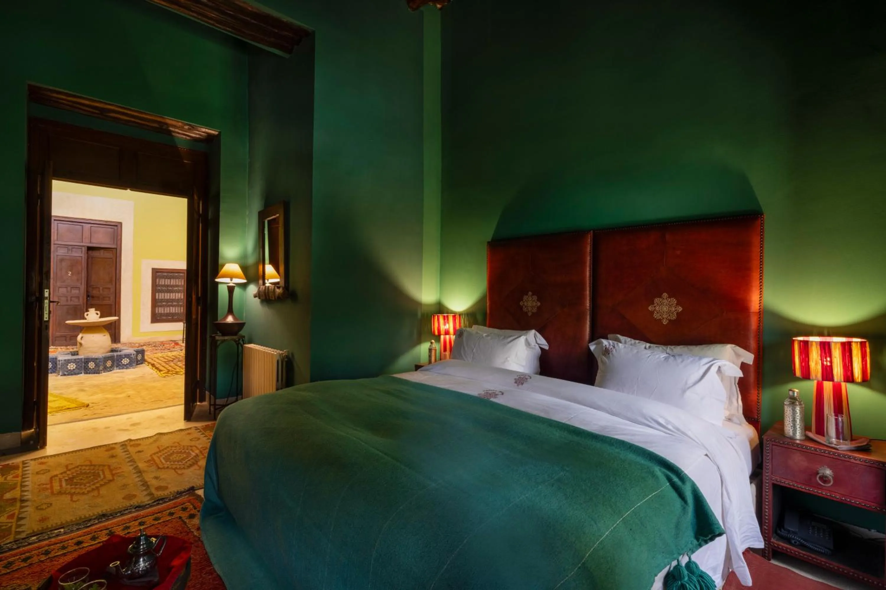 Bed in Kasbah Agafay Hotel & Spa