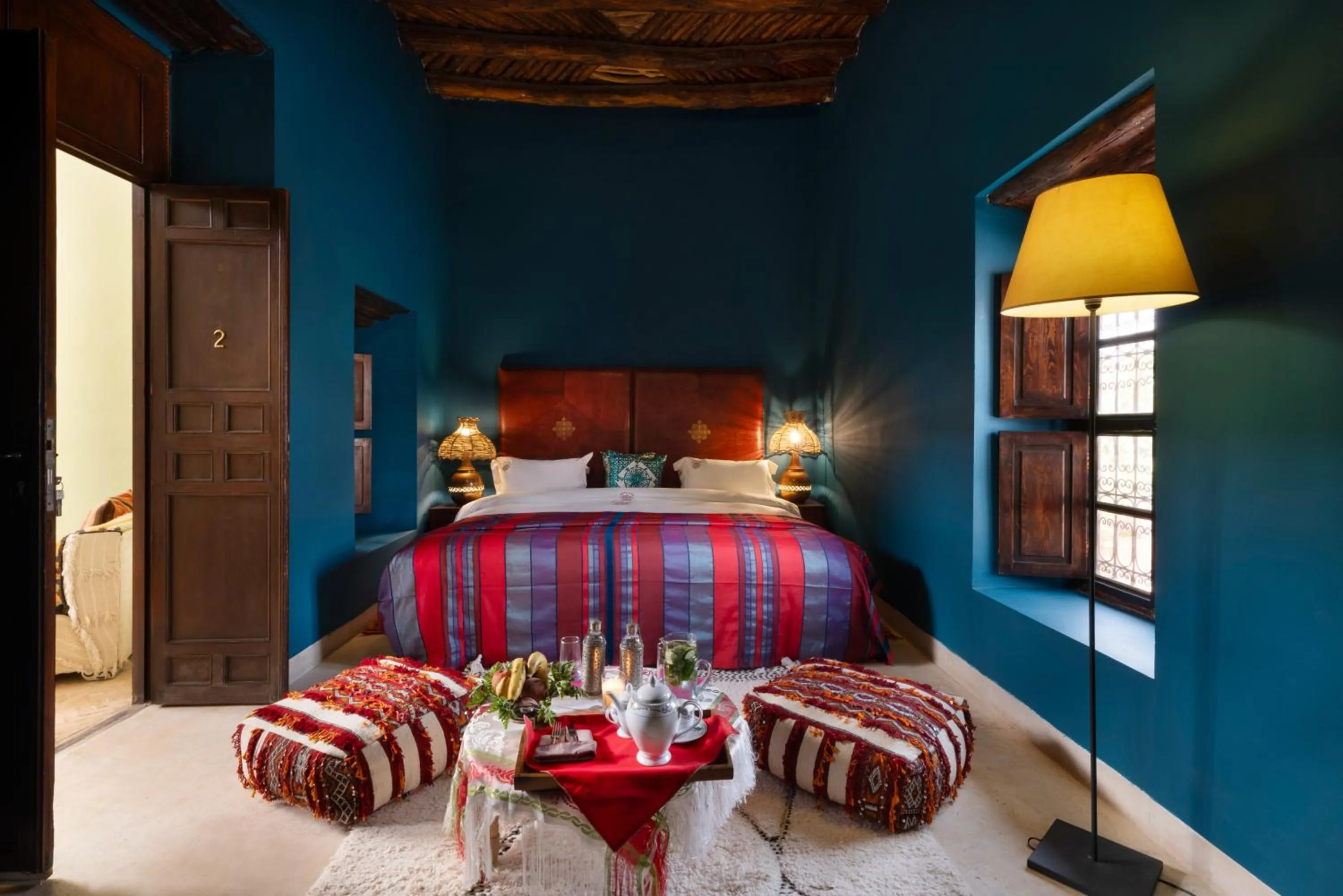 Bed in Kasbah Agafay Hotel & Spa